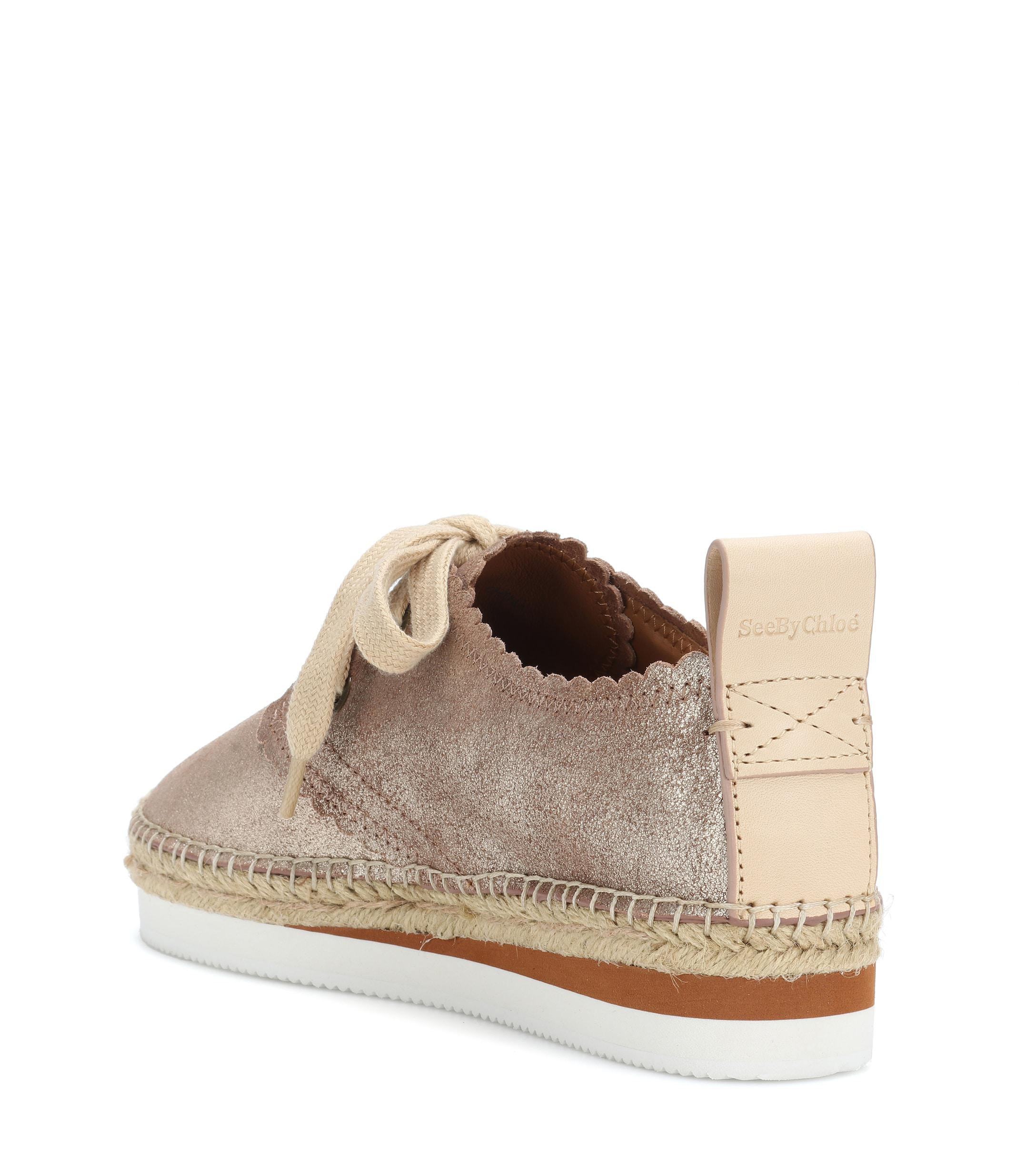 chloe leather espadrilles