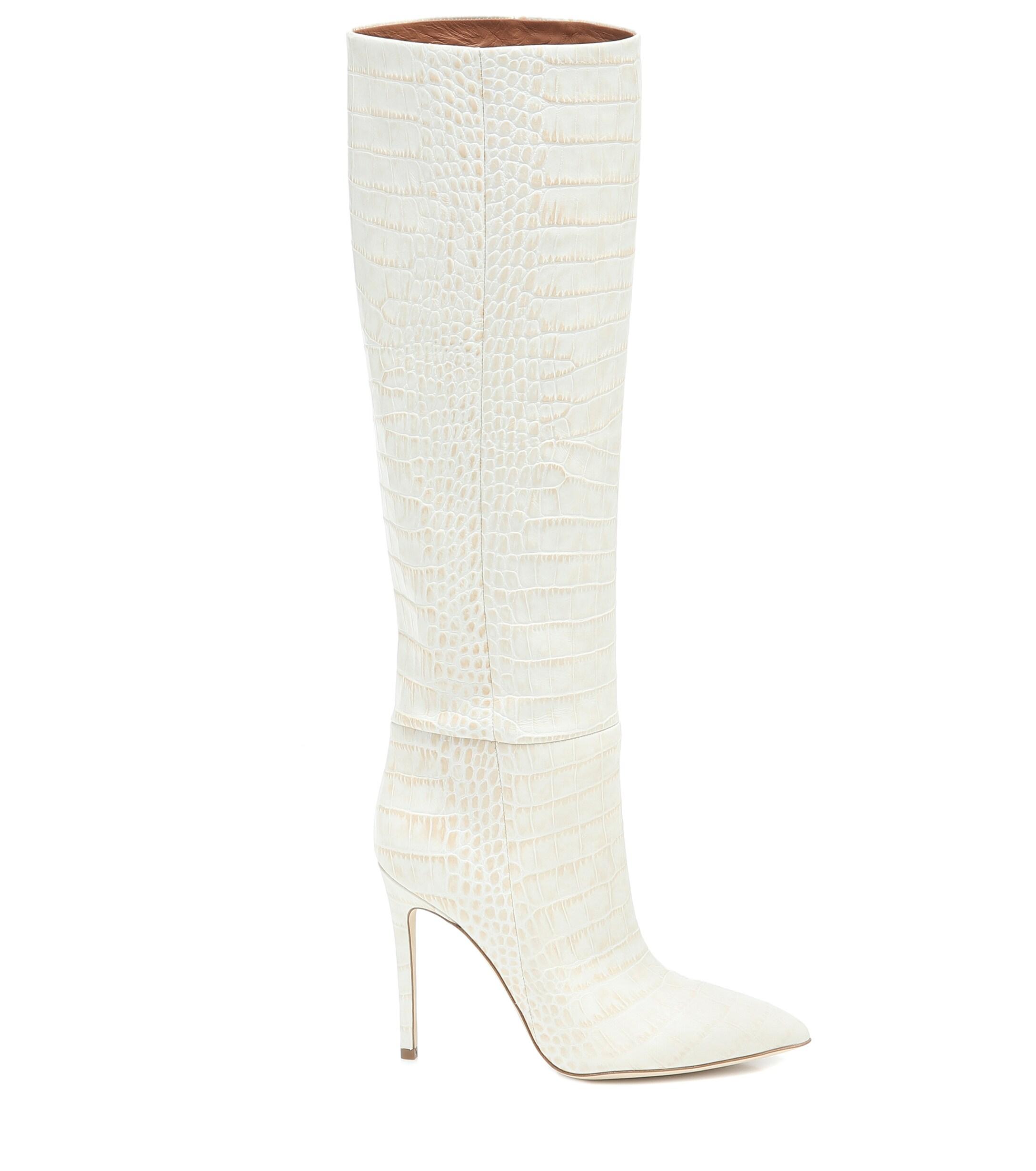 white croc boots
