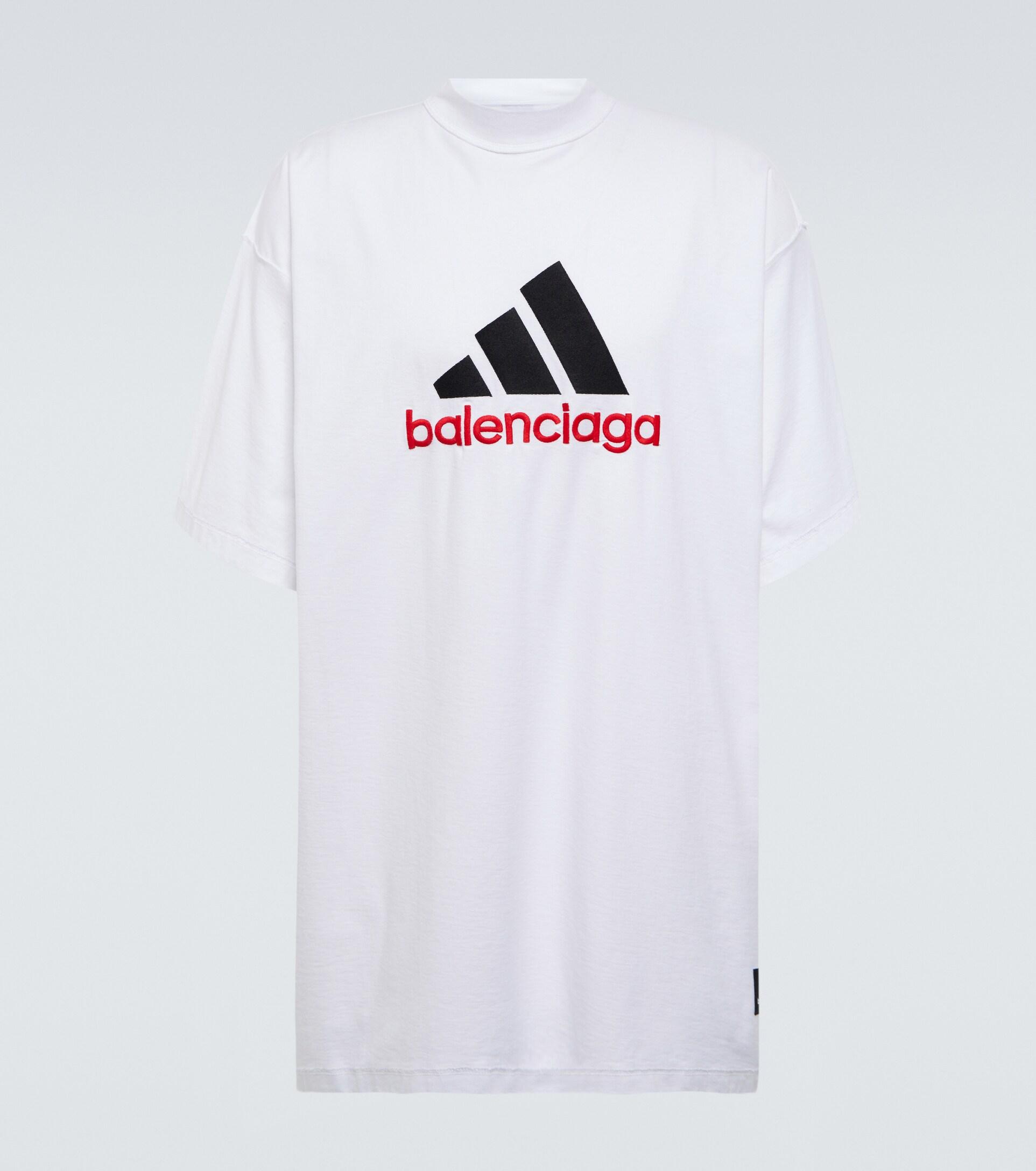 analogie het internet Ongewijzigd Balenciaga X Adidas Logo-print T-shirt in White for Men | Lyst