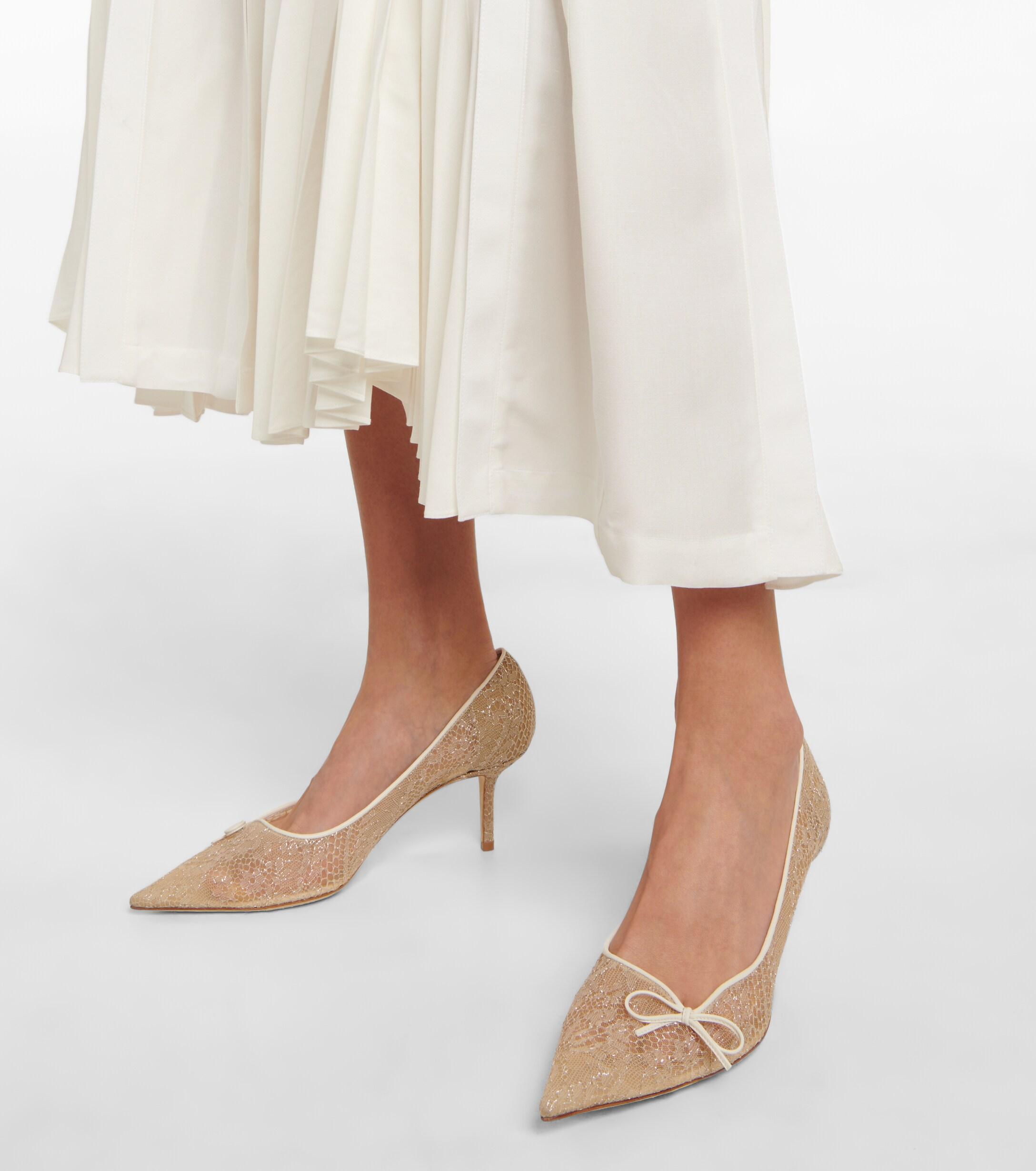 Jimmy Choo Cibelle 65 Lace Pumps in Natural Lyst UK
