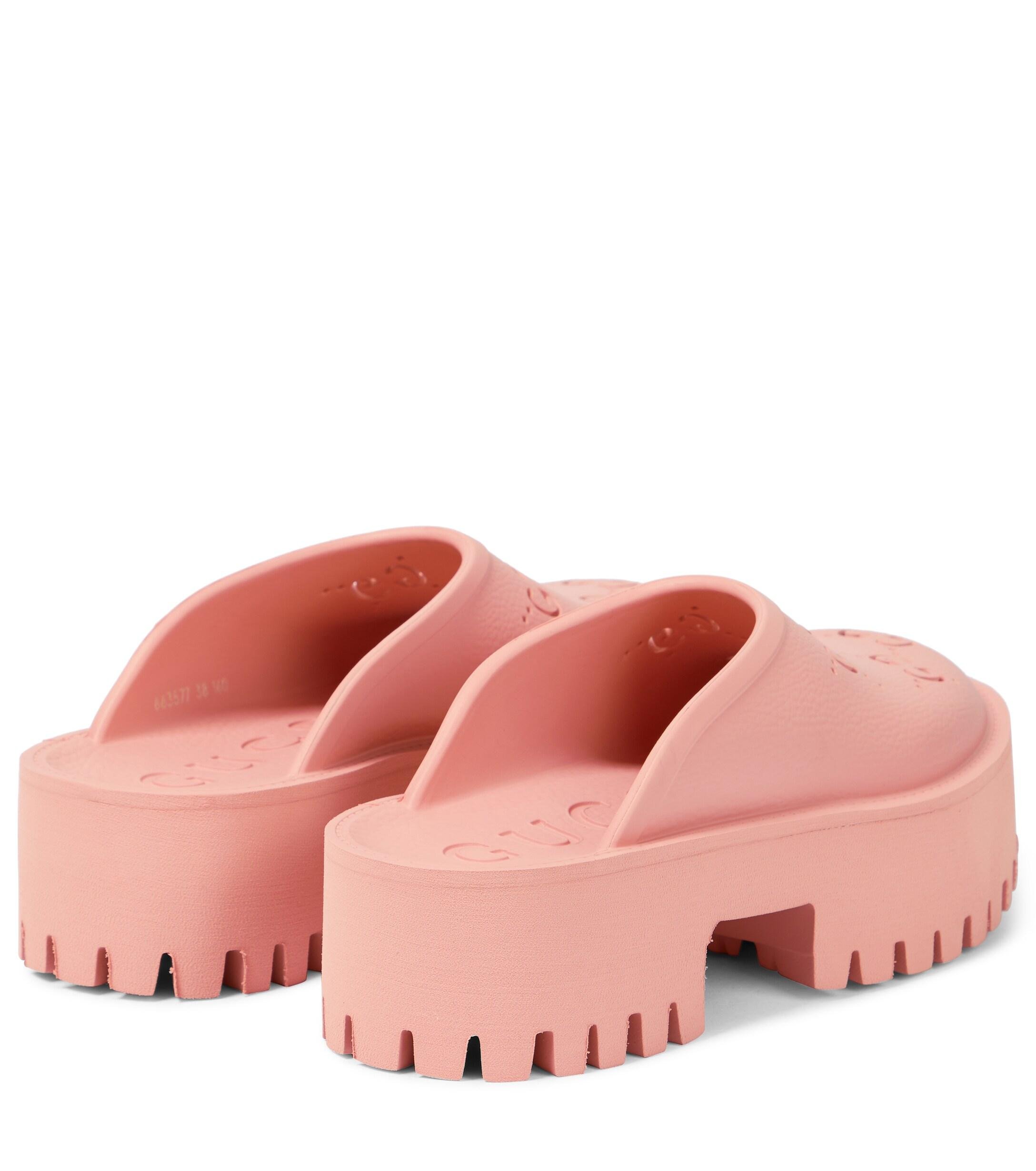 Gucci GG Rubber Clogs in Pink