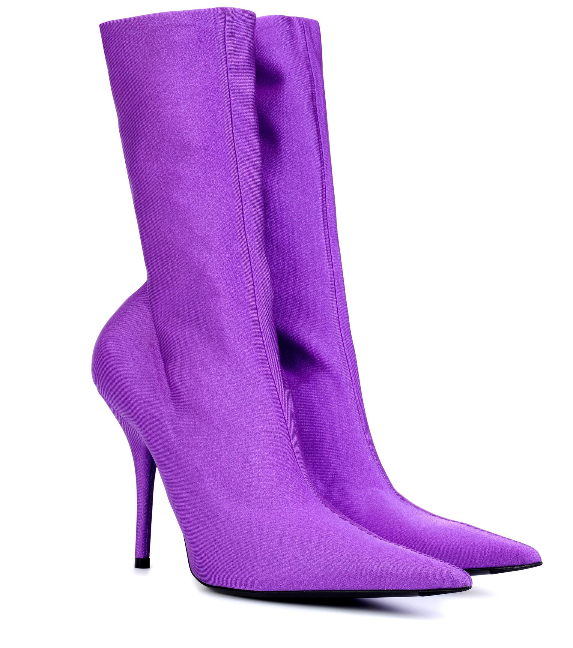 Balenciaga Purple Knife 110 Sock Boots | Lyst