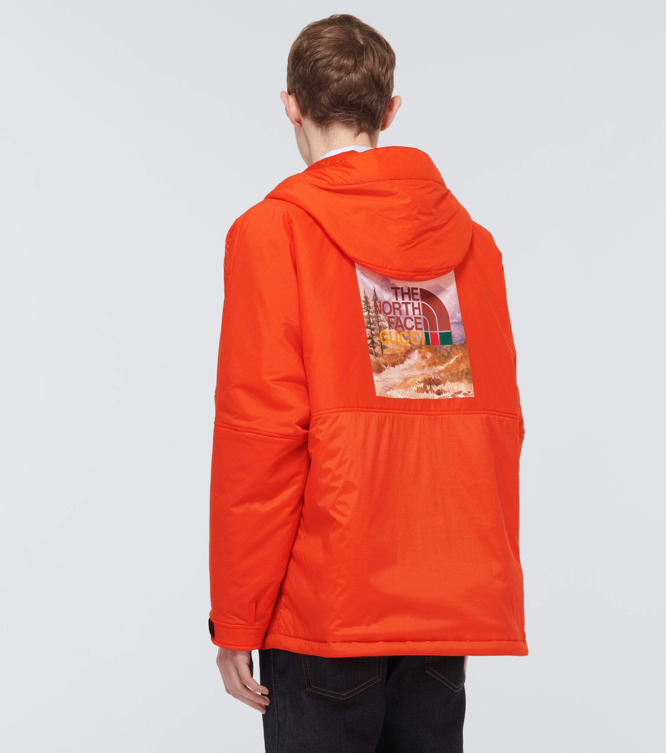 Gucci Synthetic The North Face X Windbreaker Jacket in Orange for Men | Lyst