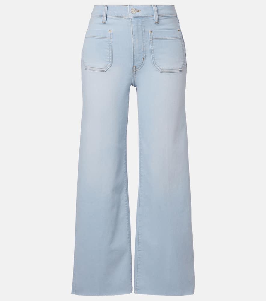 FRAME Anchor High-Rise Wide-Leg Jeans in Blue Lyst UK