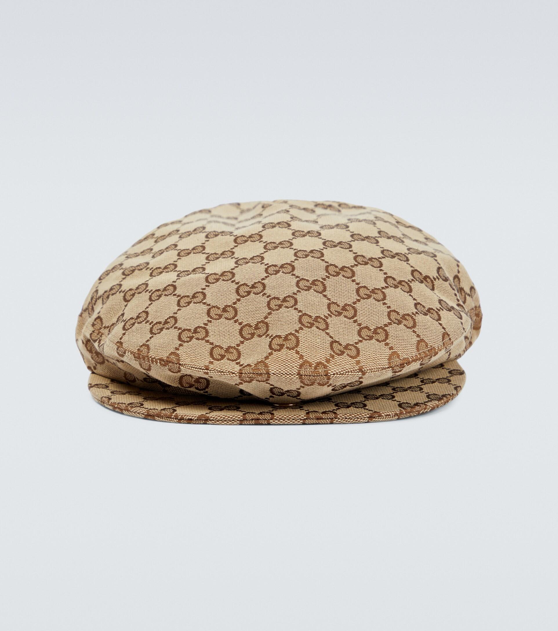 Gucci GG Canvas Flat Cap in Brown for 