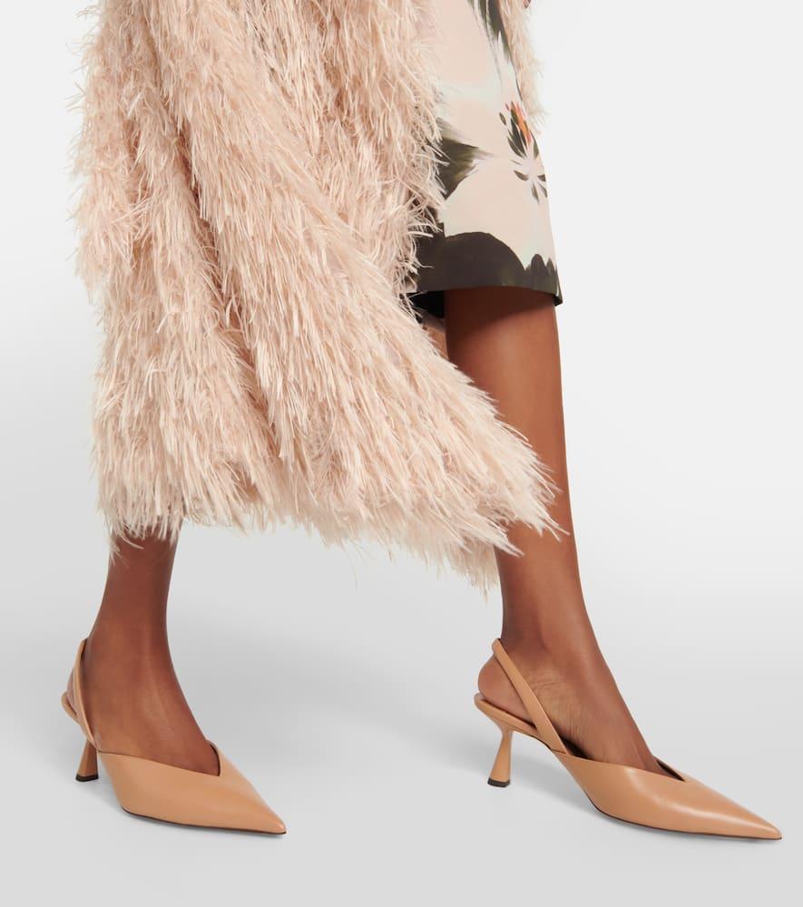 Jimmy Choo Maryanne 65 Leather Slingback Pumps in Brown | Lyst