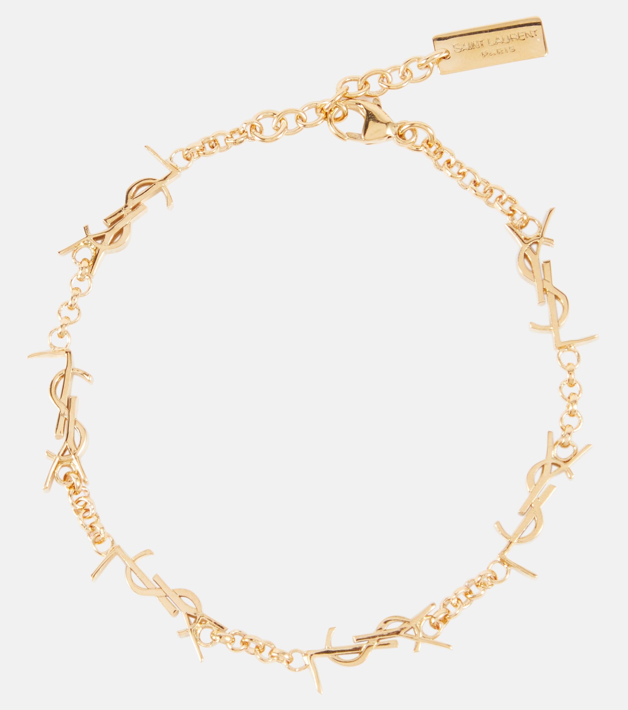 Saint Laurent Ysl Chain Bracelet in Natural | Lyst UK