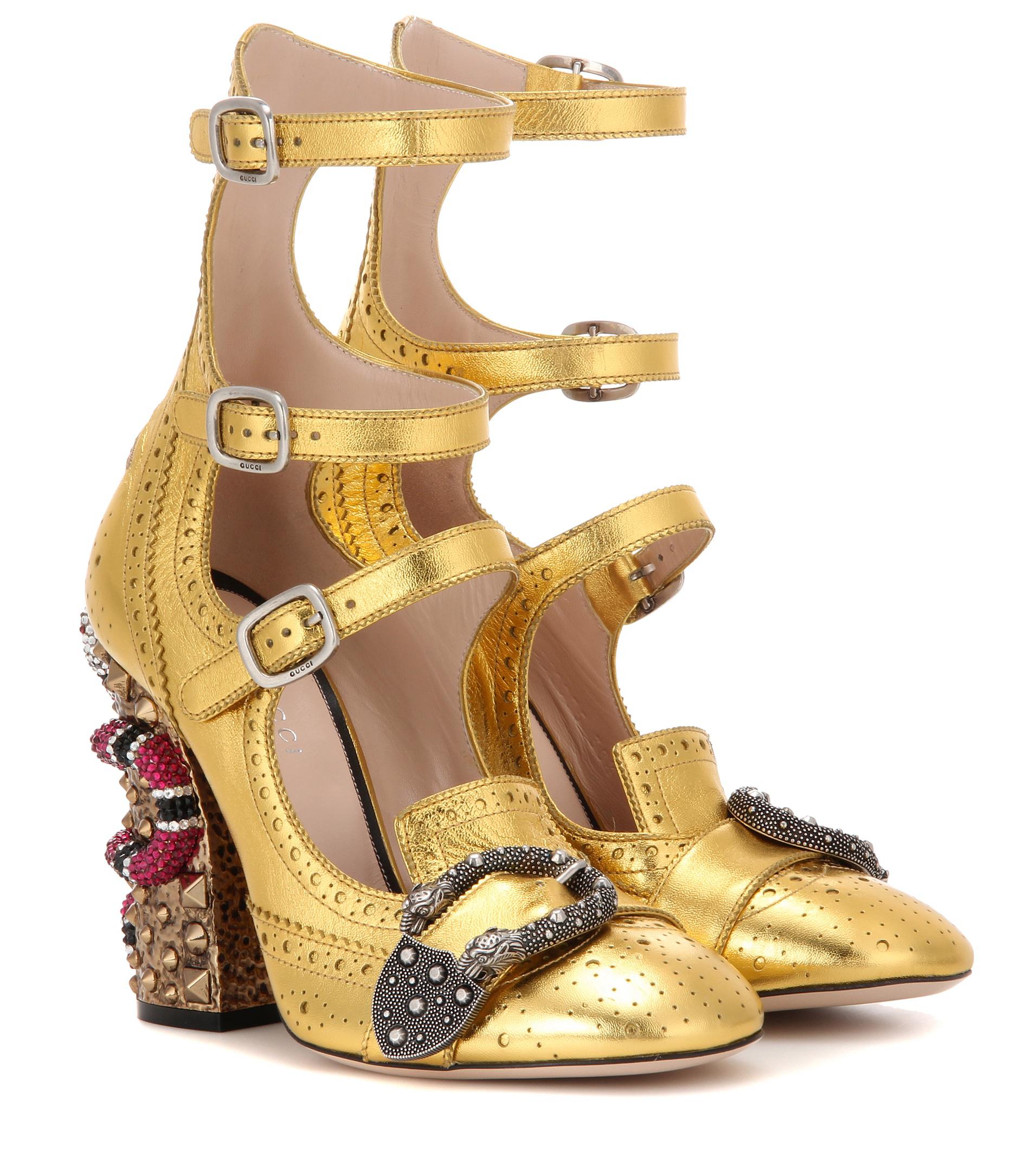 gucci embellished heels