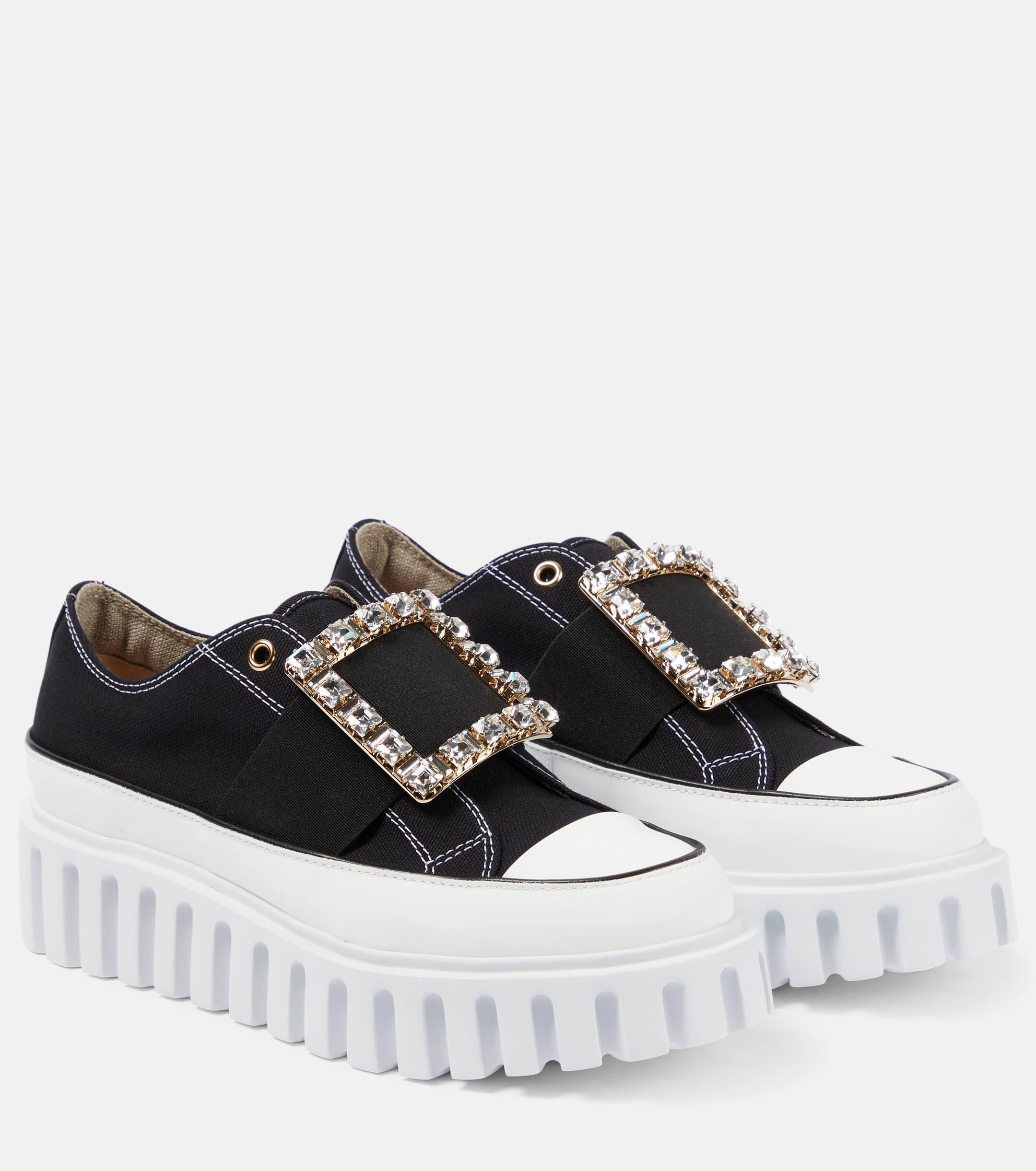 Roger Vivier Viv' Go-thick Slip-on Sneakers in Black | Lyst