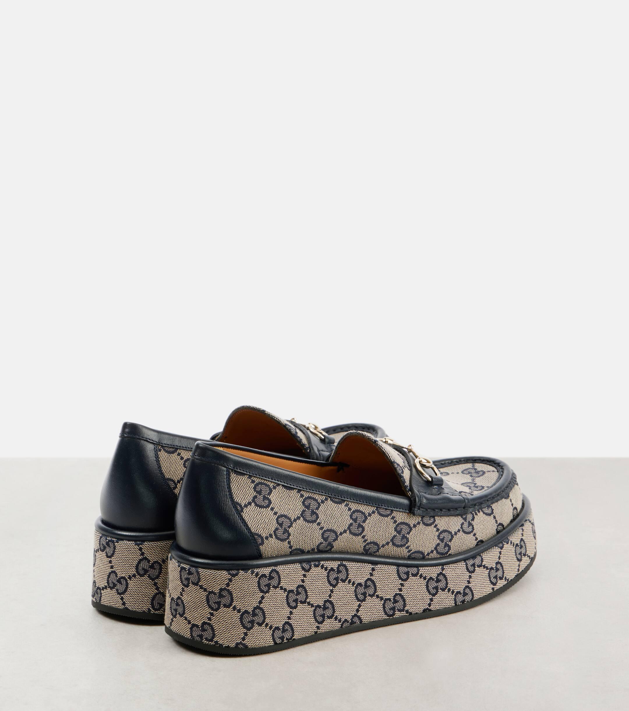 Gg canvas horsebit loafer deals