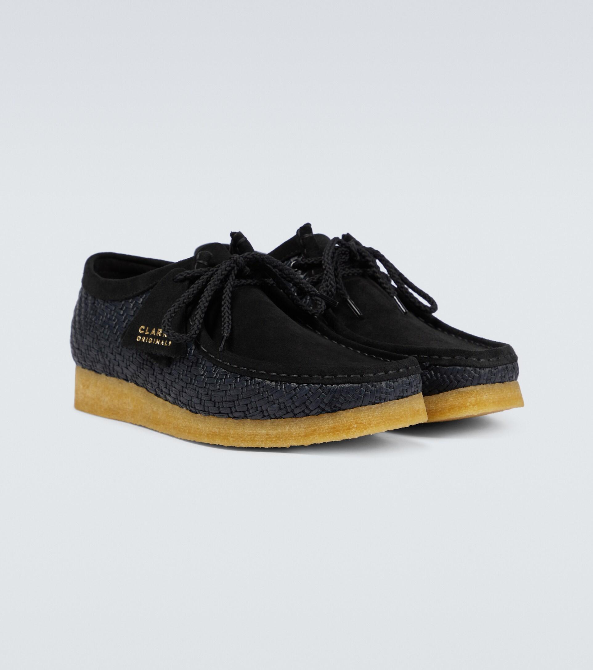 Clarks Wallabee Raffia And Suede Boots 