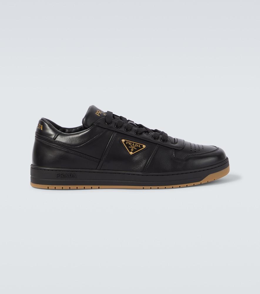 Prada Downtown Leather Sneakers in Black for Men | Lyst UK