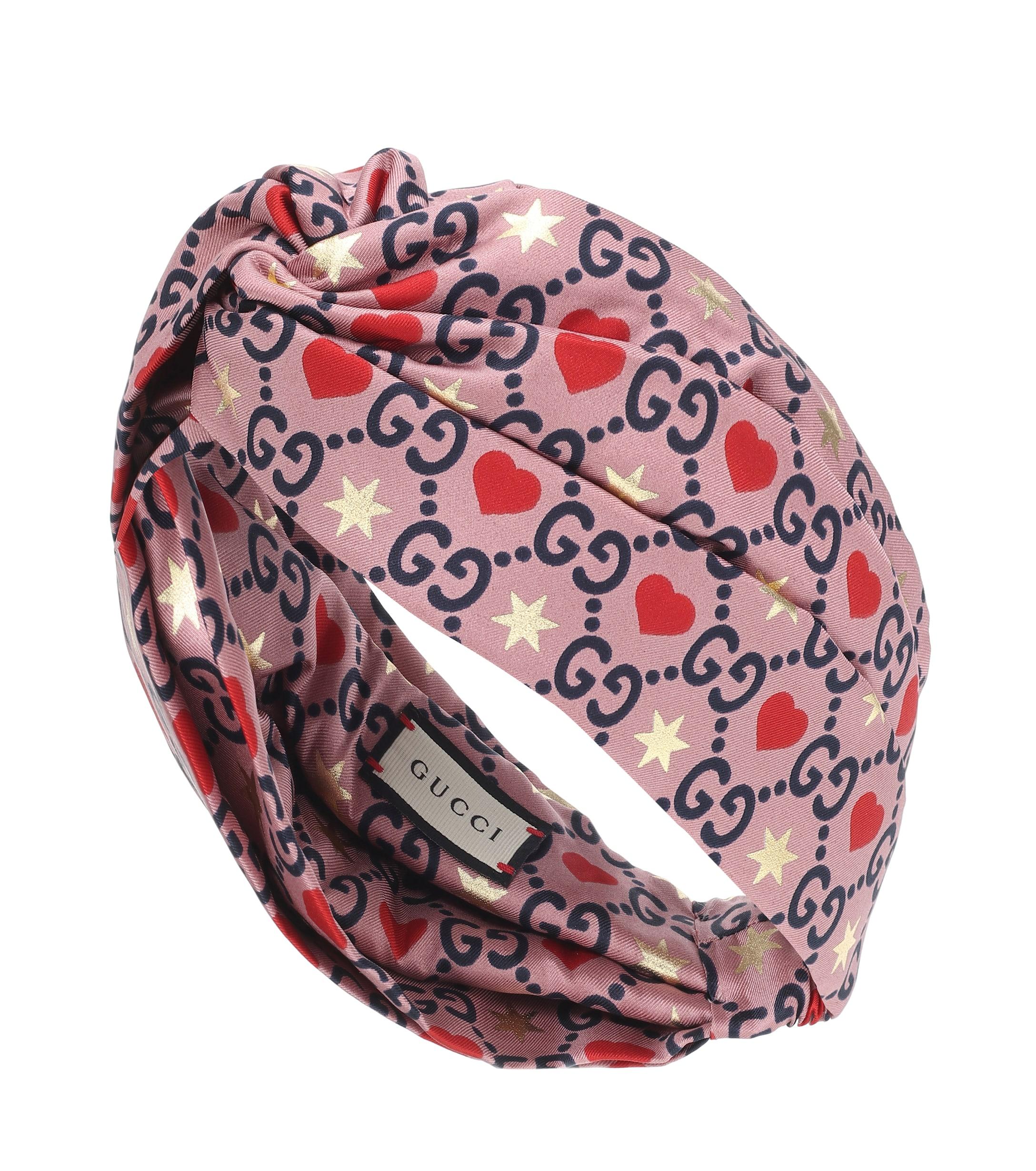 Gucci Bedrucktes Haarband aus Seide in Pink | Lyst AT
