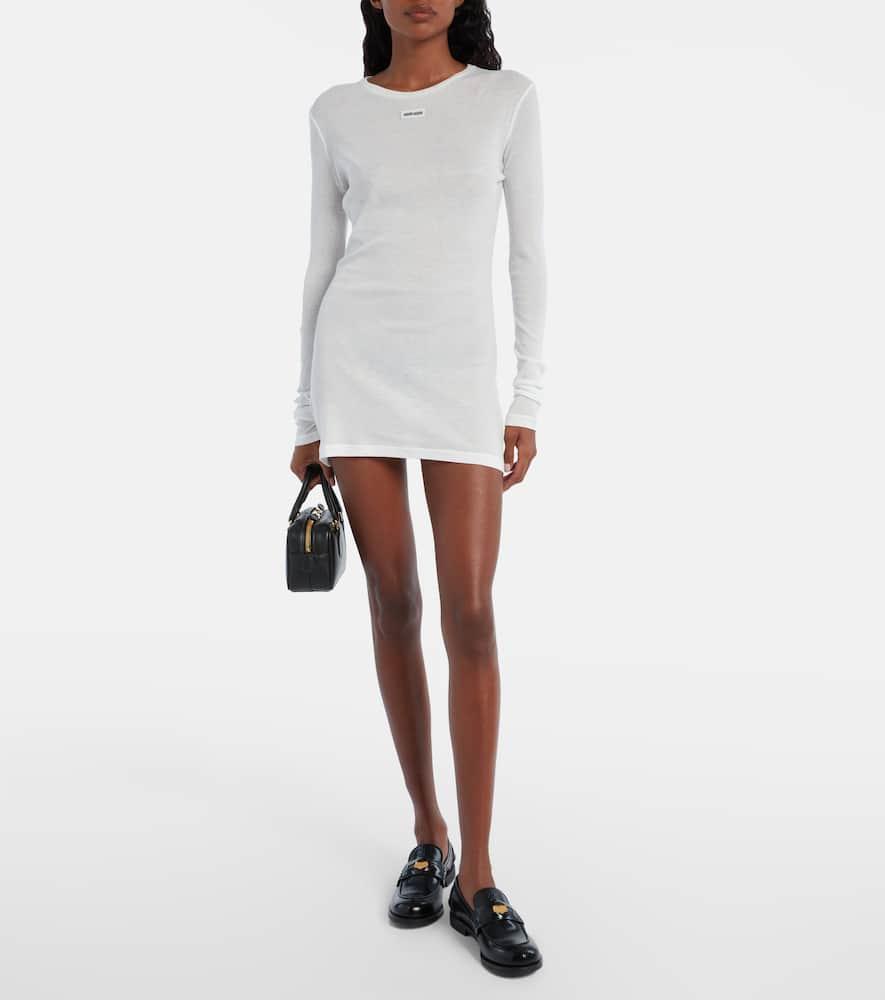 MIU MIU スカラップ ミニドレスwhite mini dress MIU MIU スカラップ ミニドレスwhite mini dress - メルカリ