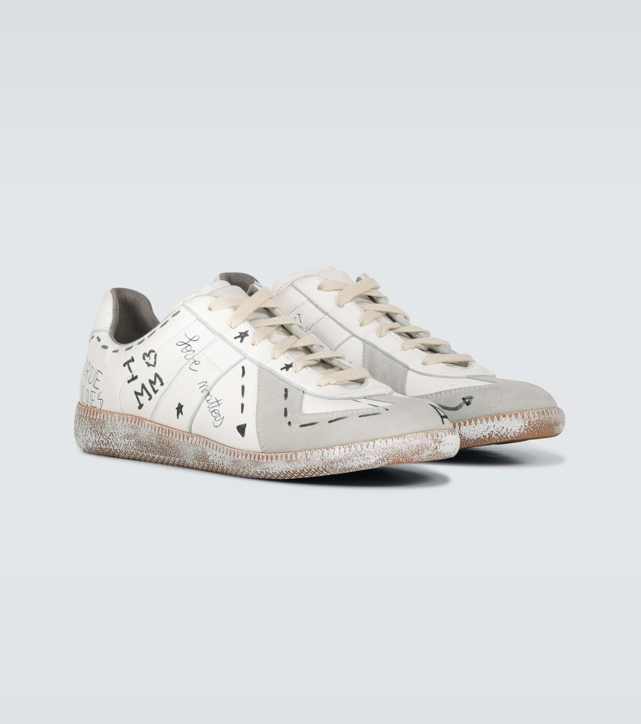 maison margiela graffiti sneakers
