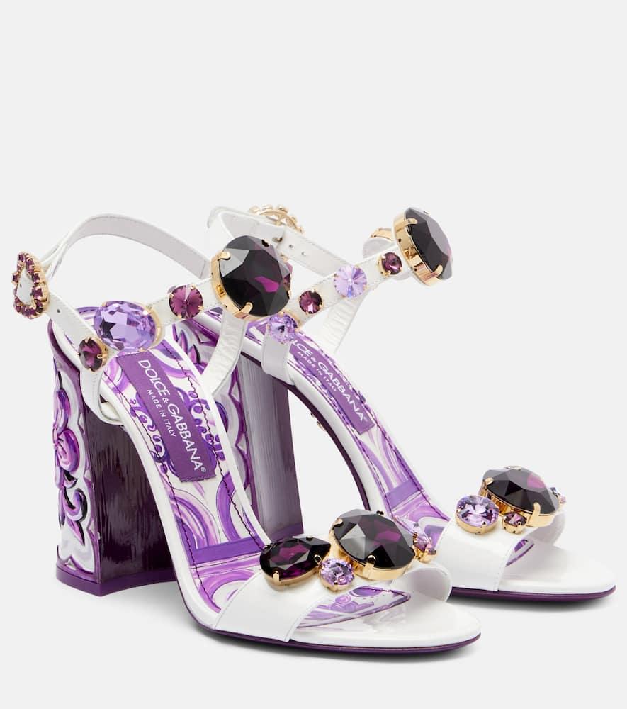 サンダル・ミュール DOLCE&GABBANA logo-detail block-heel sandals Dolce & Gabbana logo-detail block-heel Sandals | Pink