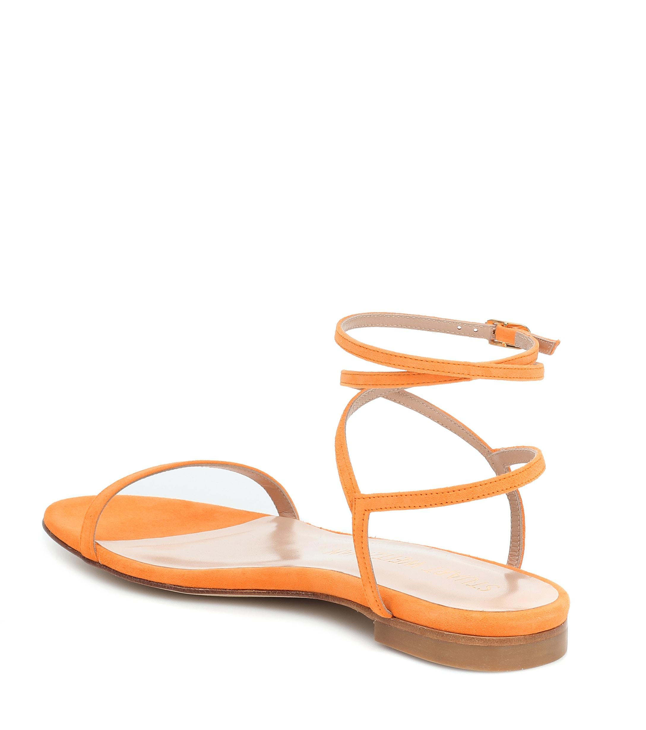 stuart weitzman orange heels