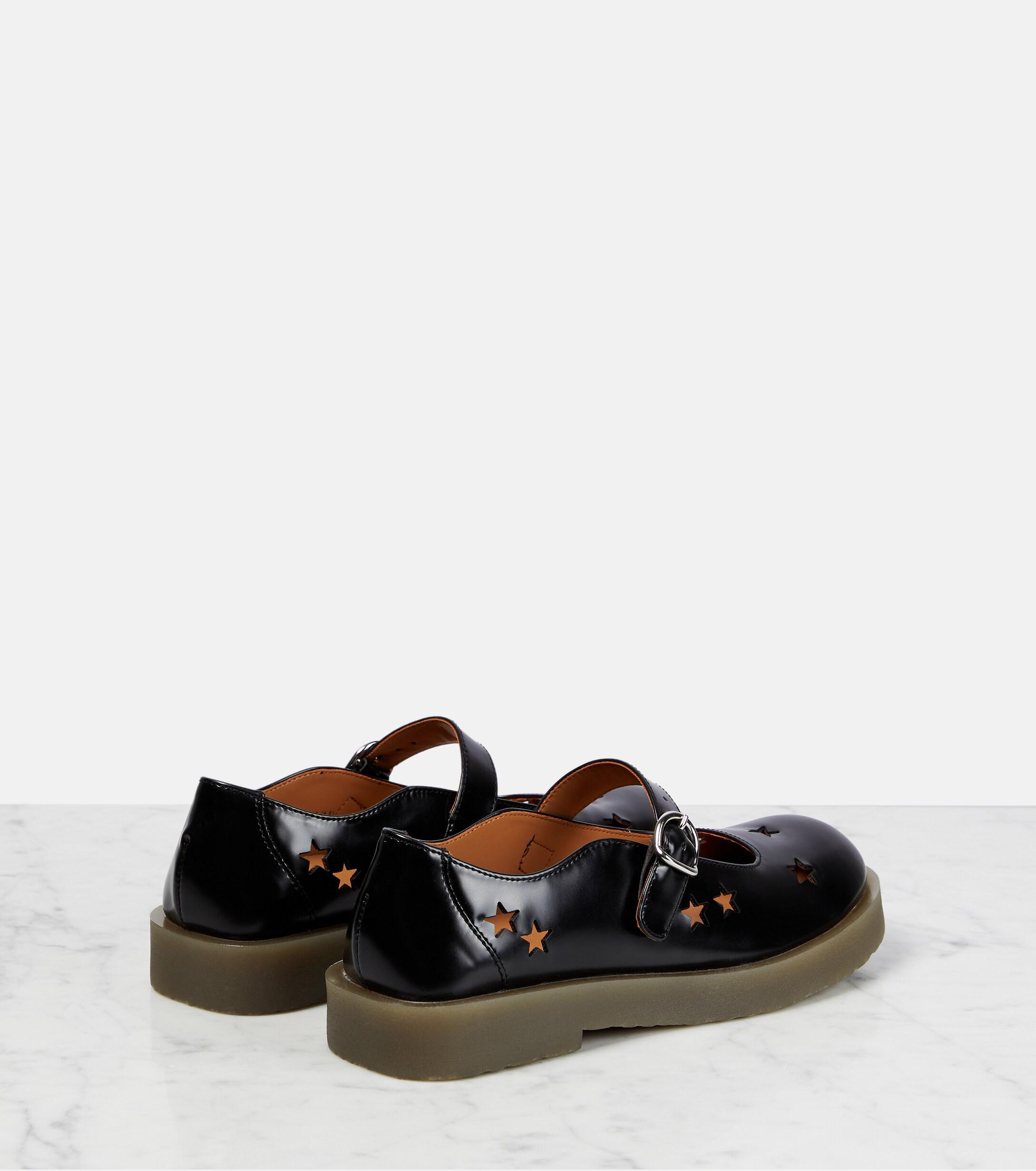 Acne Studios Beryjane Mary Jane Leather Flats in Black | Lyst Canada
