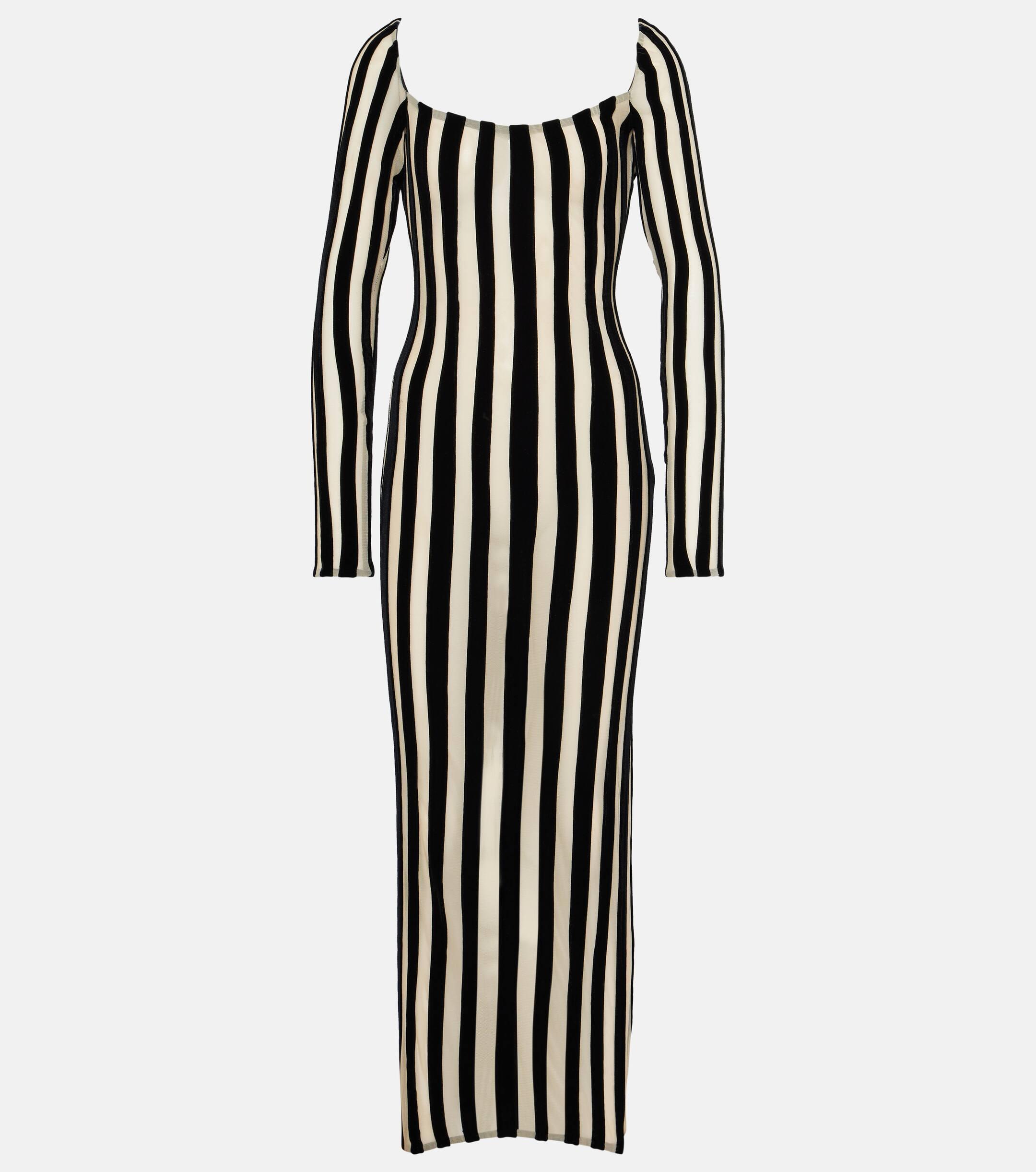 Black and white striped gown 2025