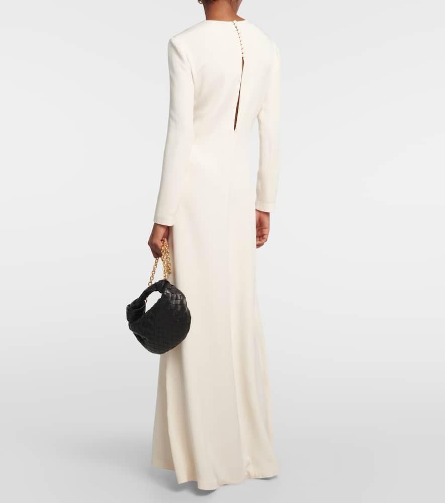 Loro Piana Flared Silk Gown in White | Lyst