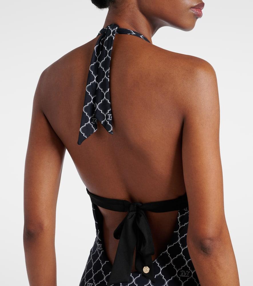 【Max Mara Beachwear】Calenda プリント ホルターネック 水着 Max Mara Calenda Printed Halterneck Swimsuit in Black | Lyst