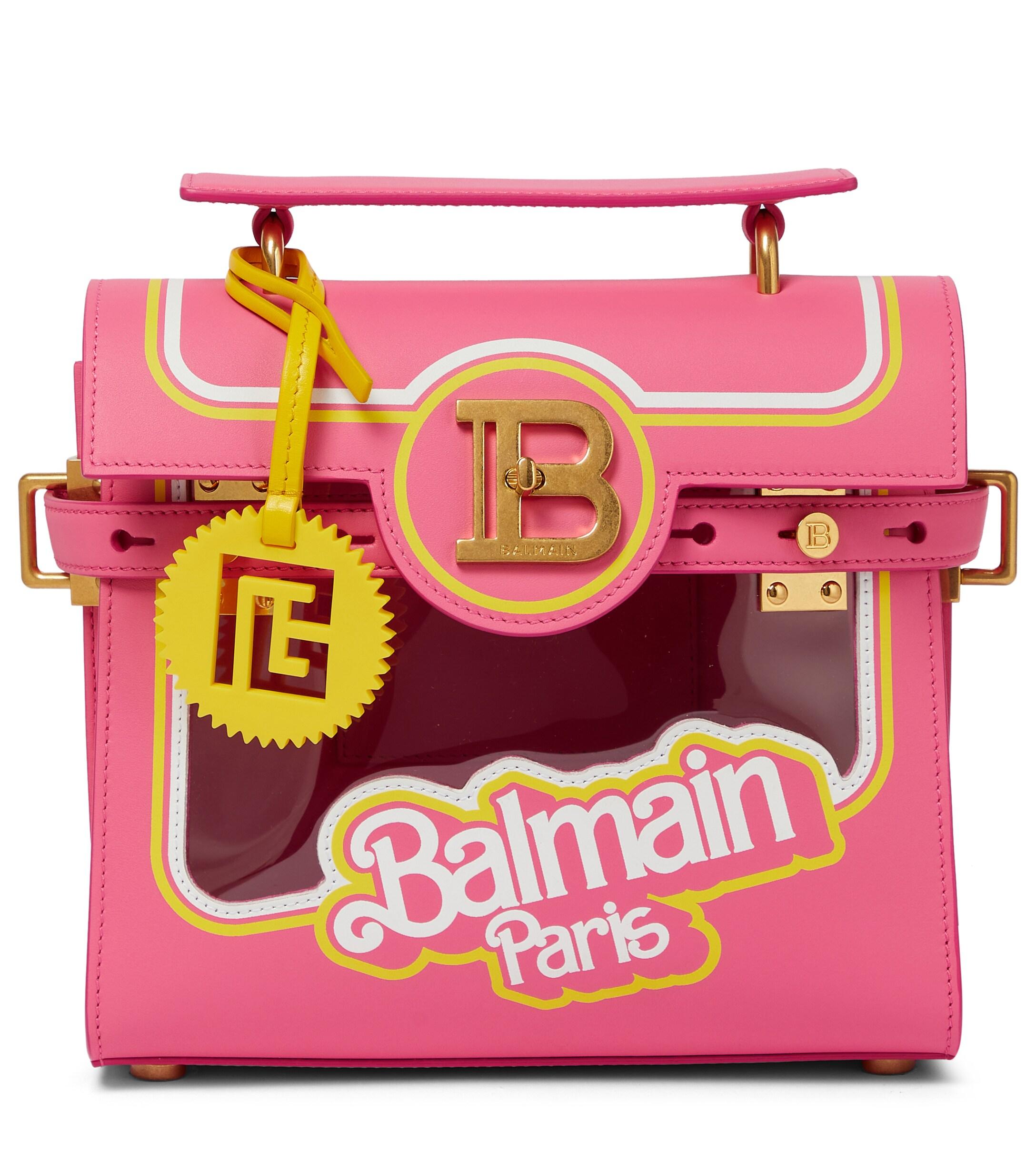 Balmain X Barbie ® B-buzz 23 Leather Shoulder Bag in Pink | Lyst