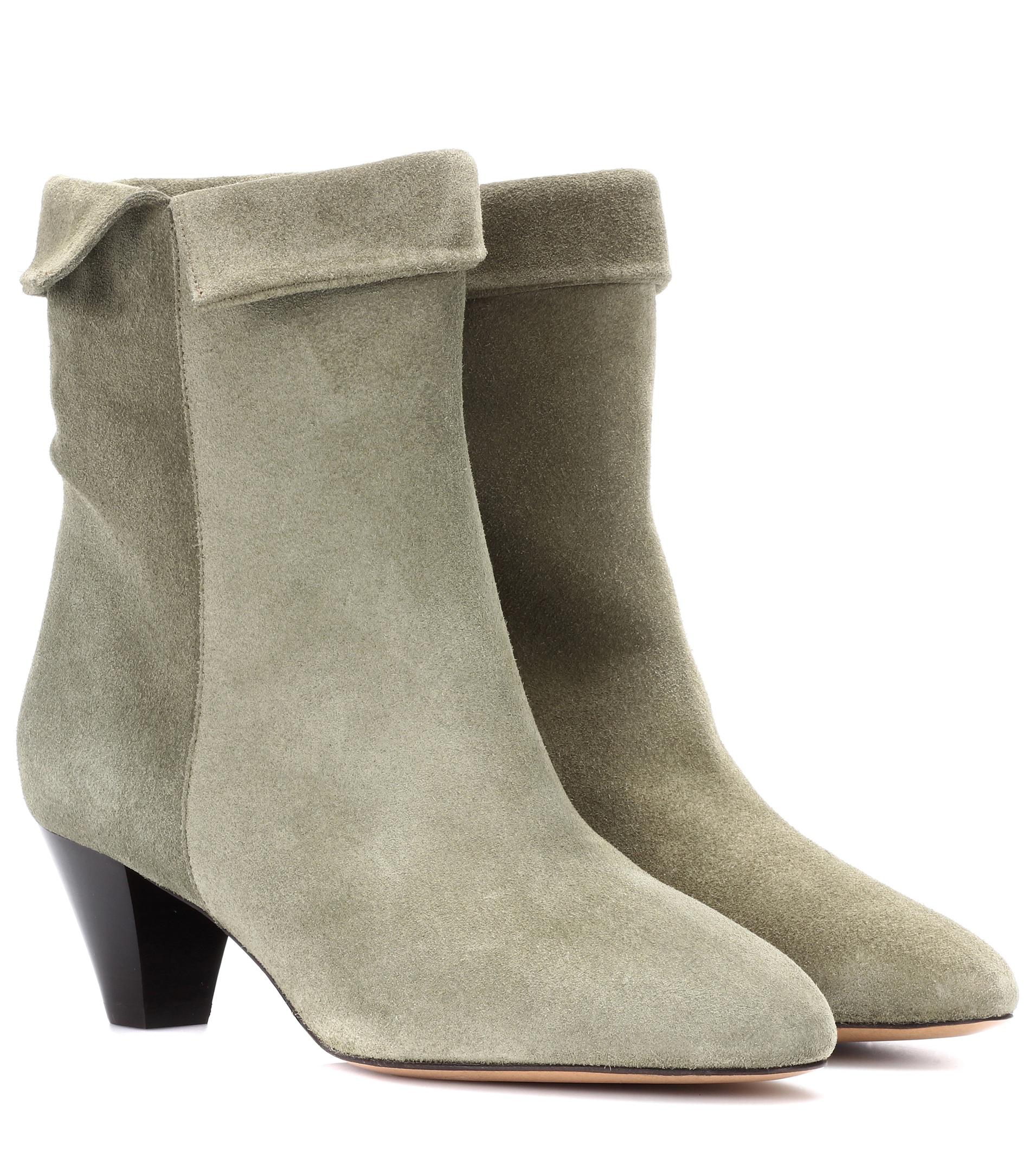 isabel marant dyna suede ankle boots