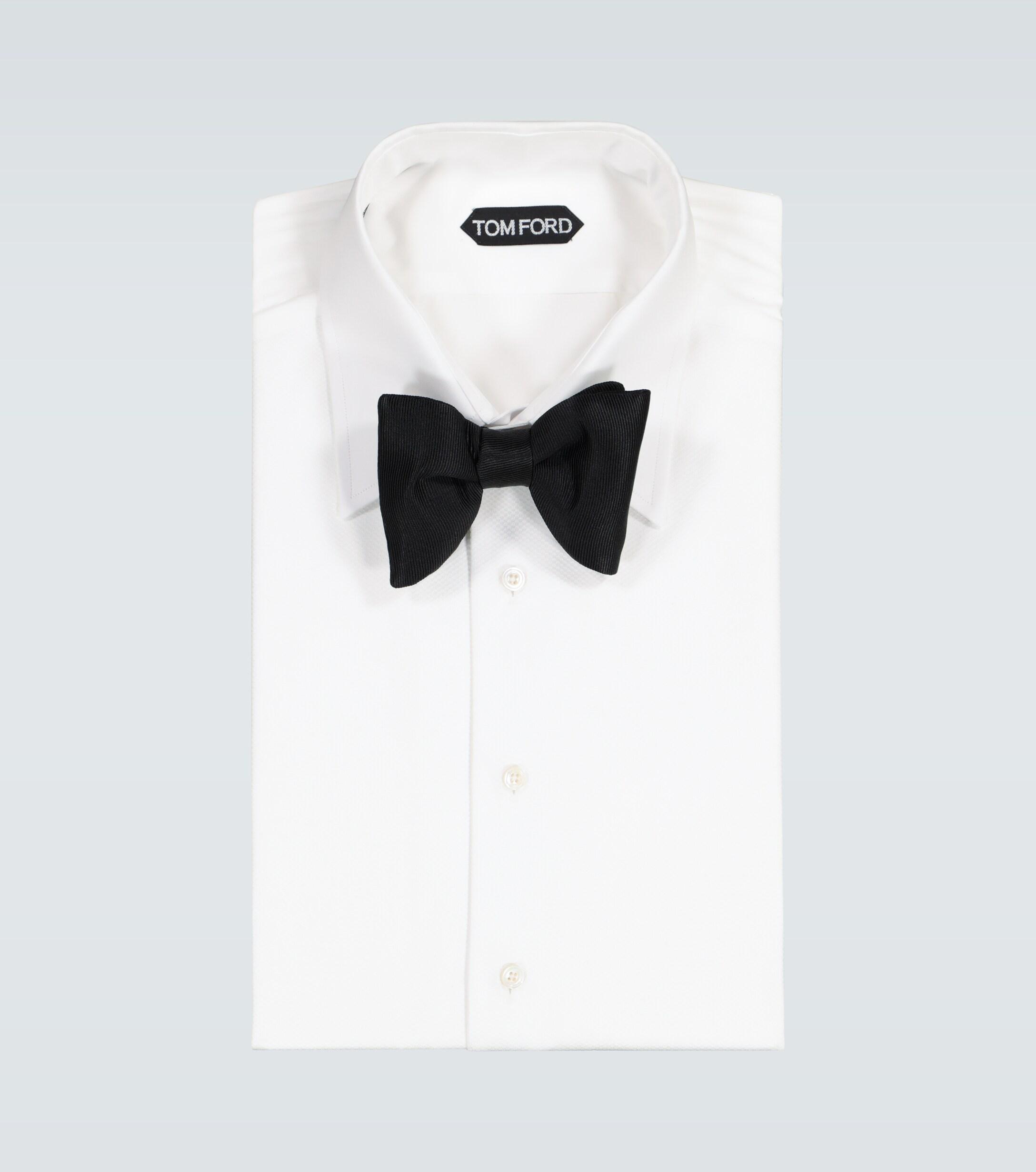 Tom Ford Silk Grosgrain Large Evening Bow Tie in Black for Men - Lyst