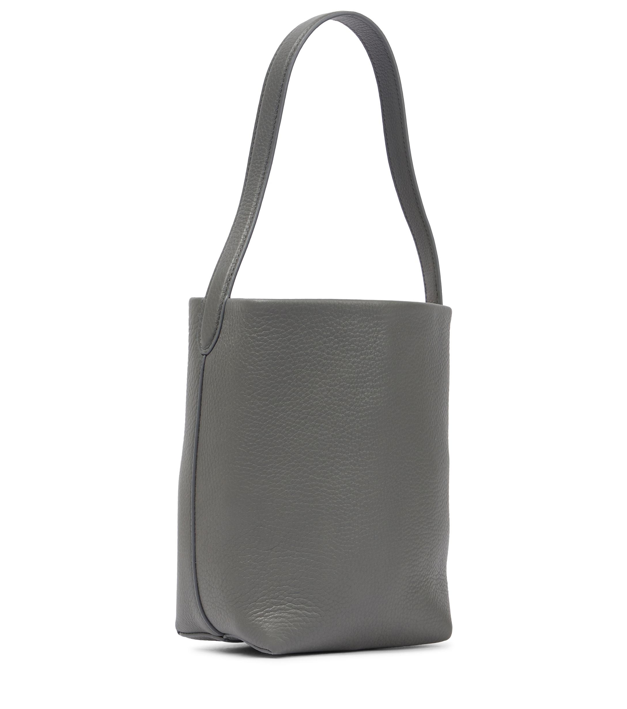 The Row Park Small Leather Tote Bag in Gray | Lyst