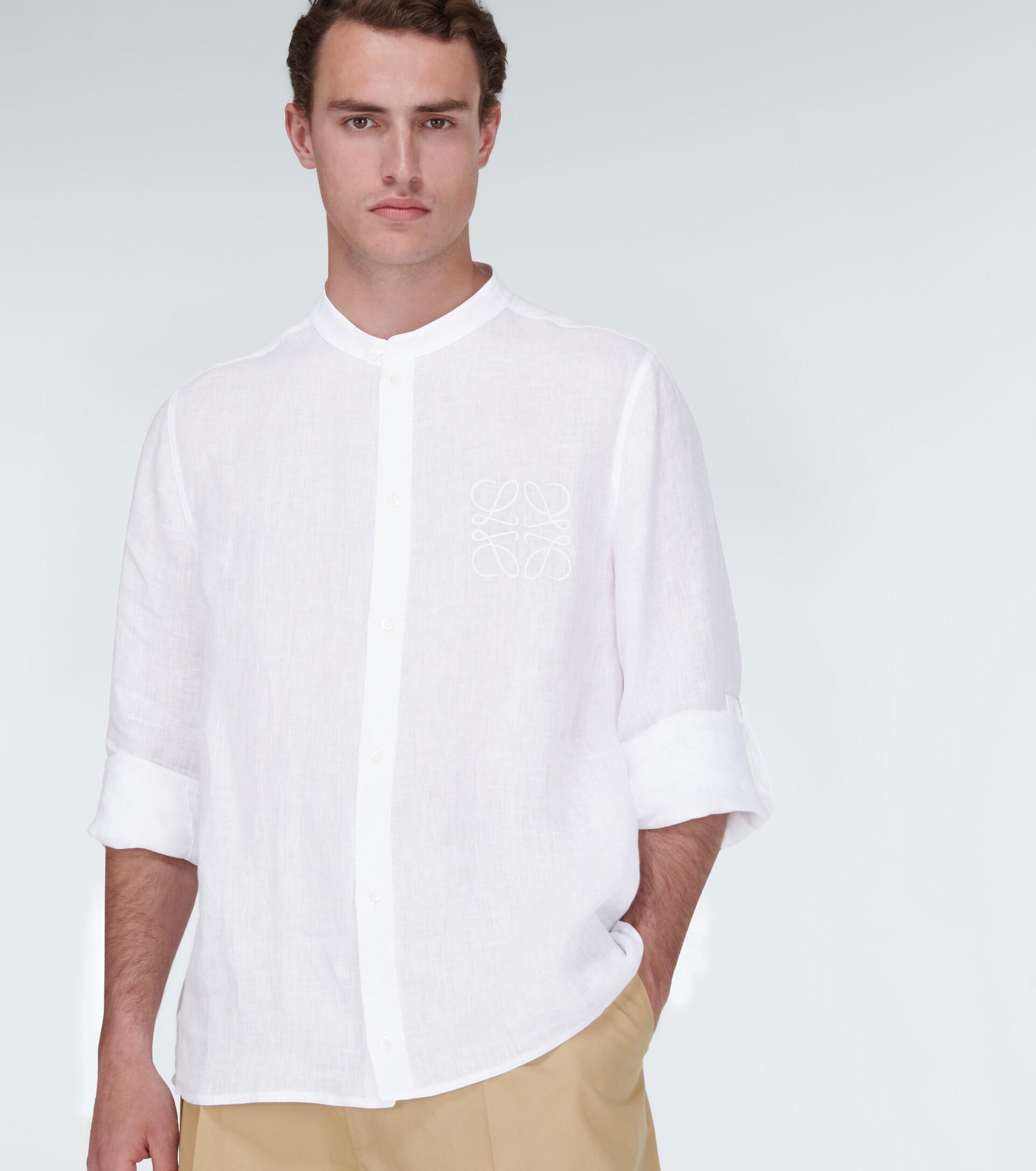 Loewe Paula's Ibiza Linen Shirt in White for Men | Lyst