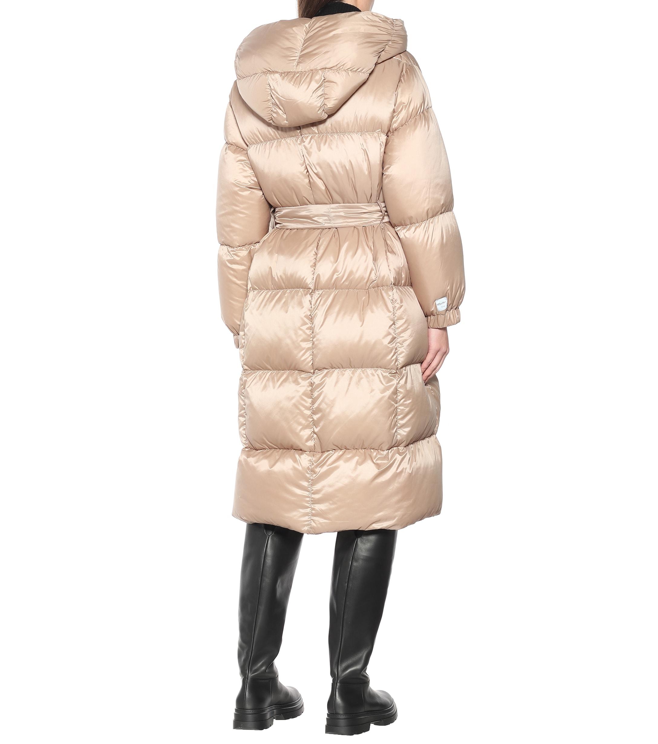 Max Mara Seico Down Puffer Coat in Natural | Lyst Australia