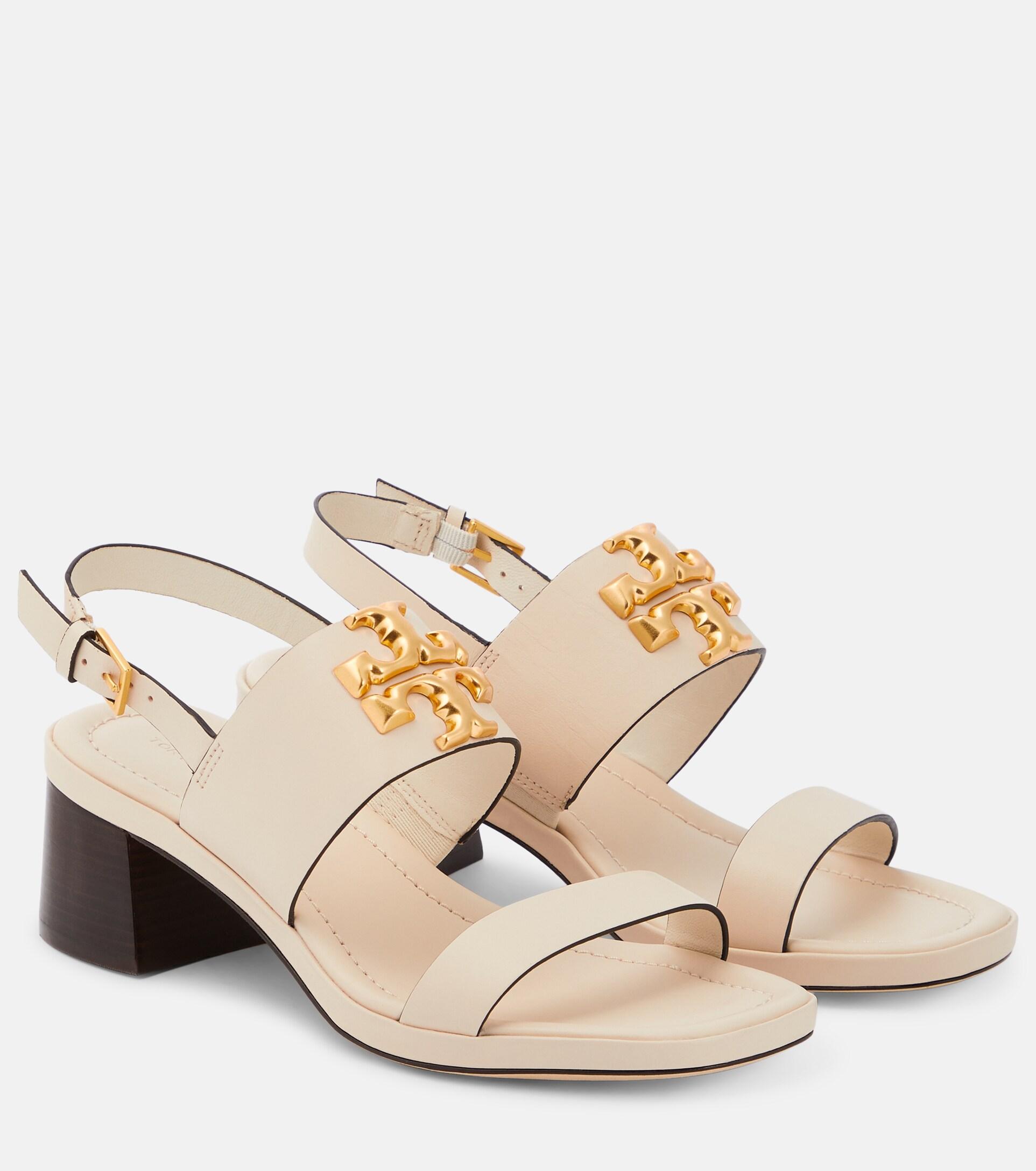 Tory Burch Eleanor Leather Sandals in Natural Lyst