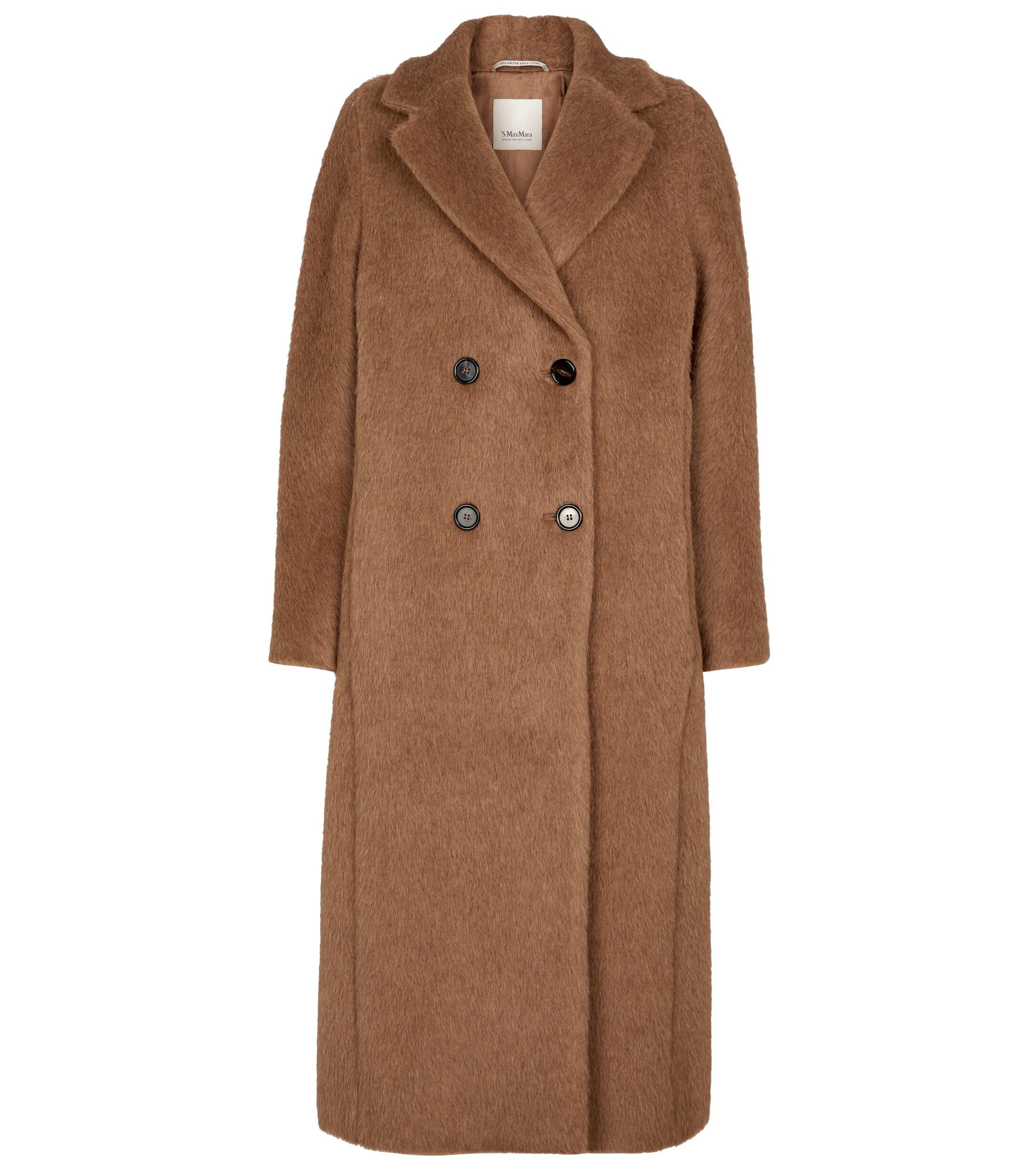Max Mara Torbole Alpaca, Wool And Cashmere Coat in Brown | Lyst Australia