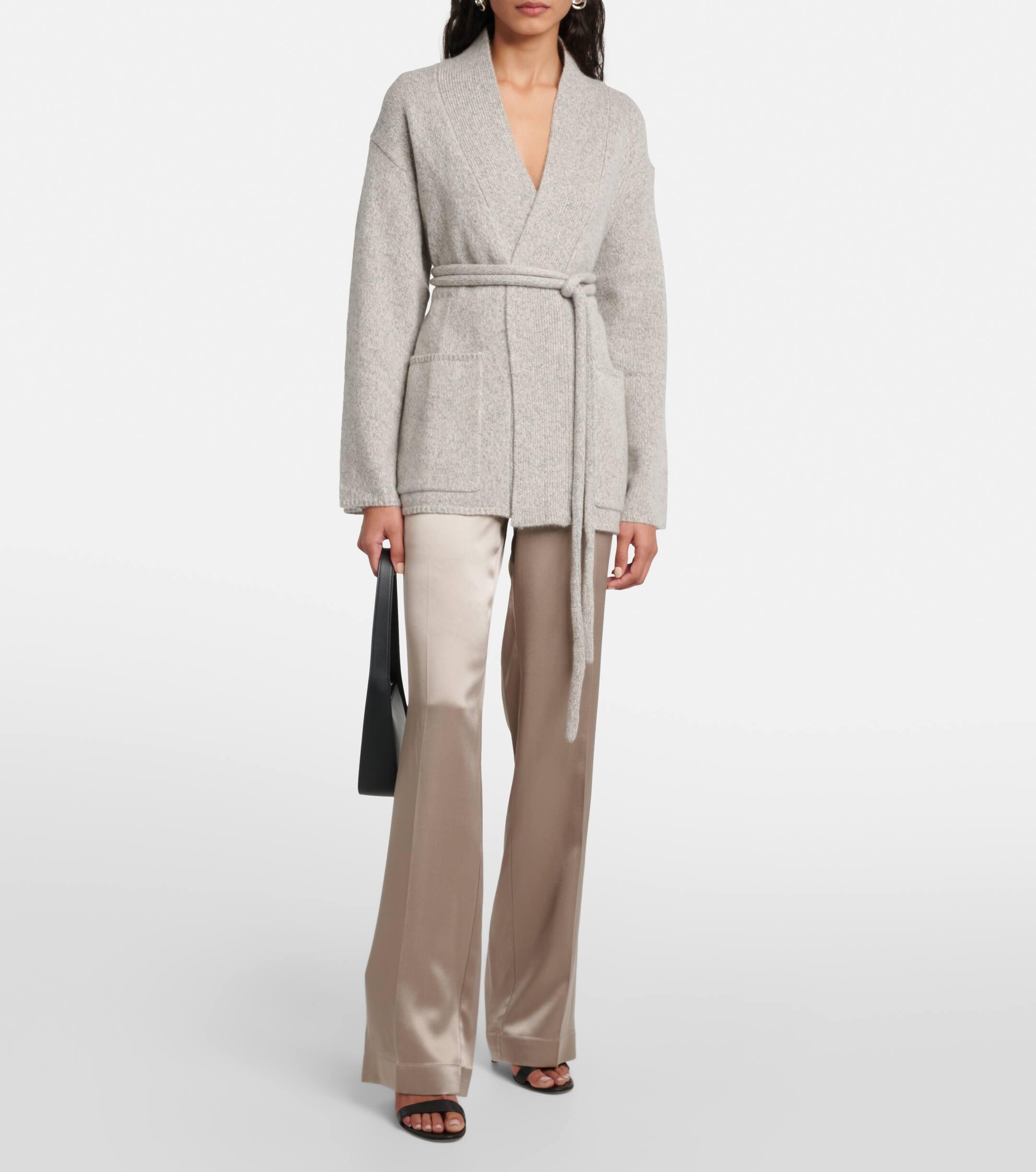 JOSEPH Luxe Cashmere Wrap Cardigan in Grey Lyst UK