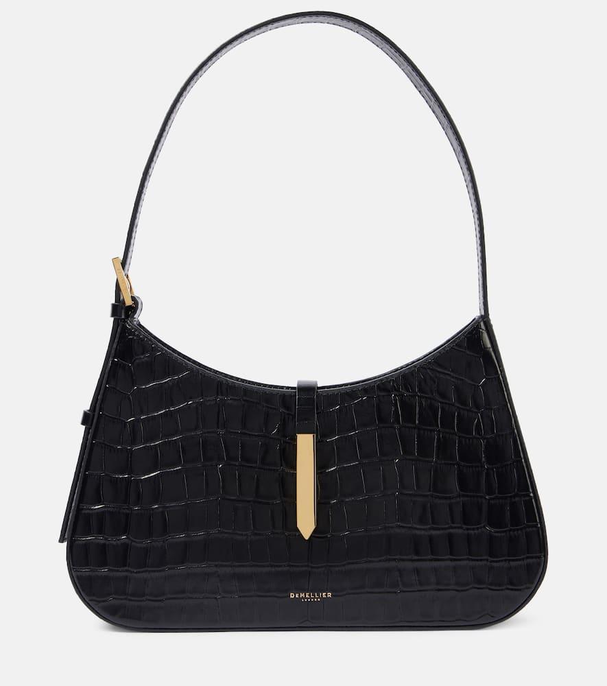 DeMellier Tokyo Croc-Effect Leather Shoulder Bag in Black Lyst UK
