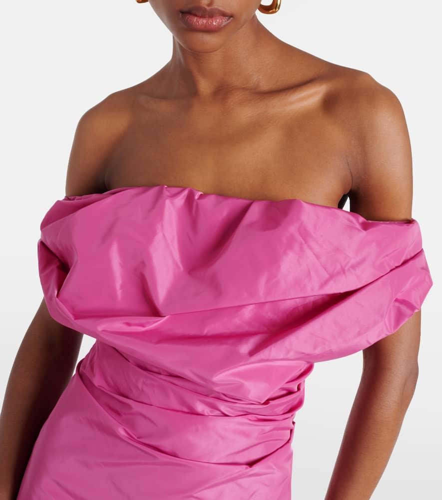 STAUD Andrea Off-Shoulder Maxi Dress in Pink | Lyst