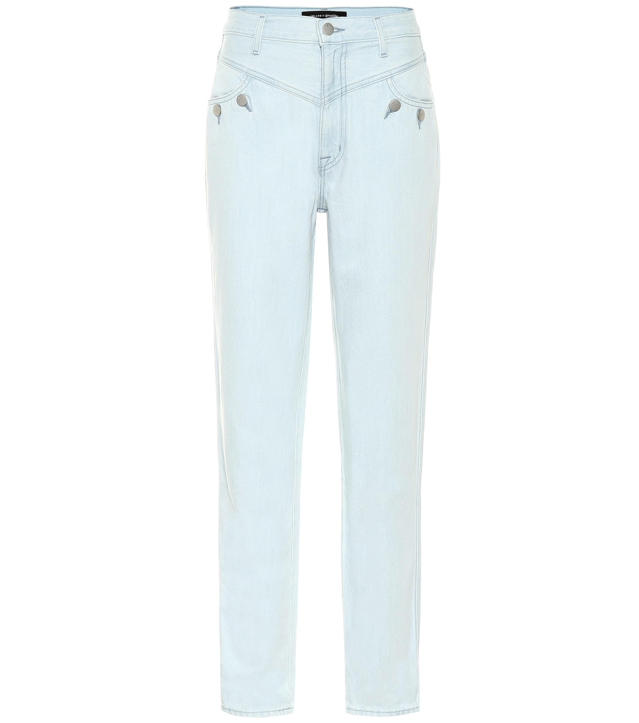 J Brand Denim X Elsa Hosk Playday High-rise Tapered Jeans in Blue - Lyst