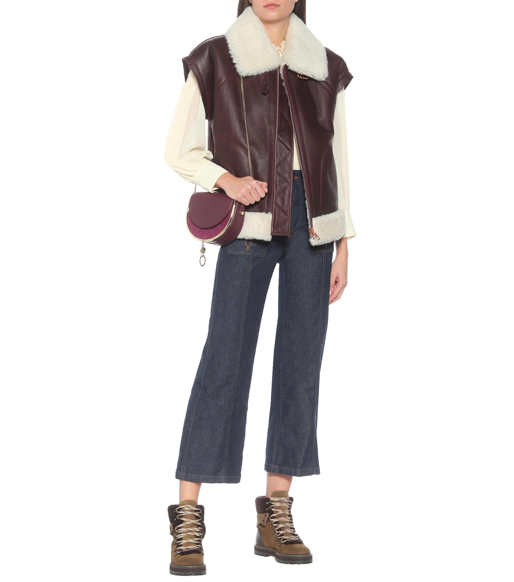 see by chloe shearling ankle boots