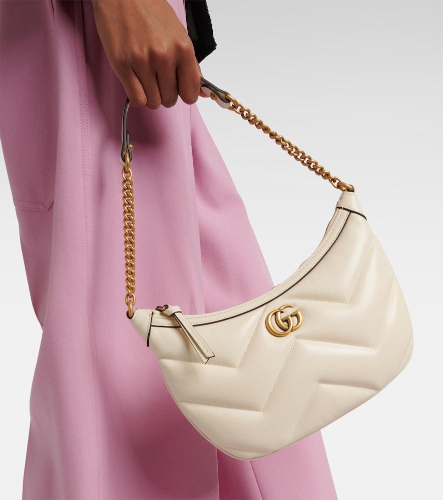 Gucci GG Marmont Small Matelassé-leather Shoulder Bag in White Lyst
