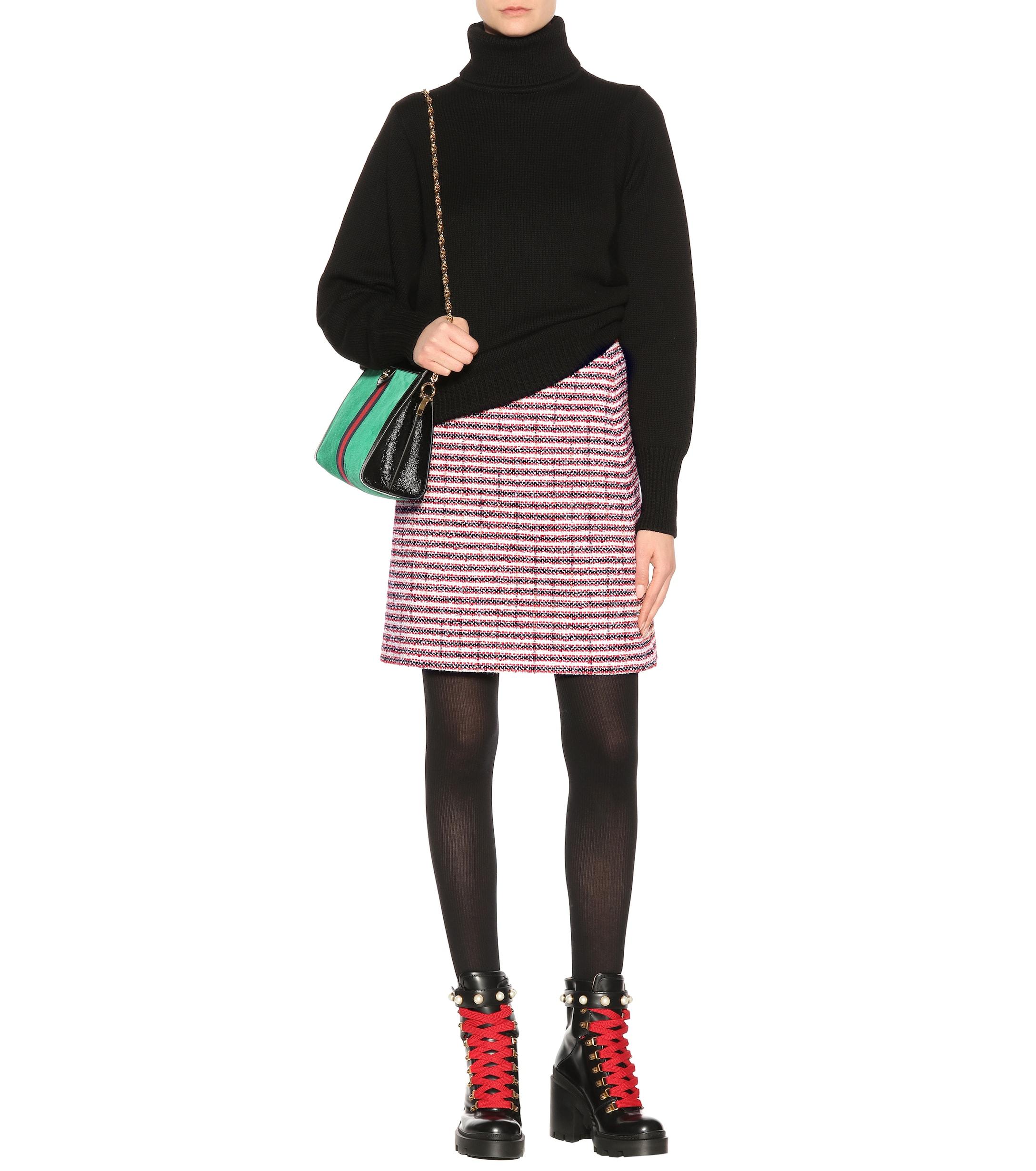 gucci trip leather ankle boots