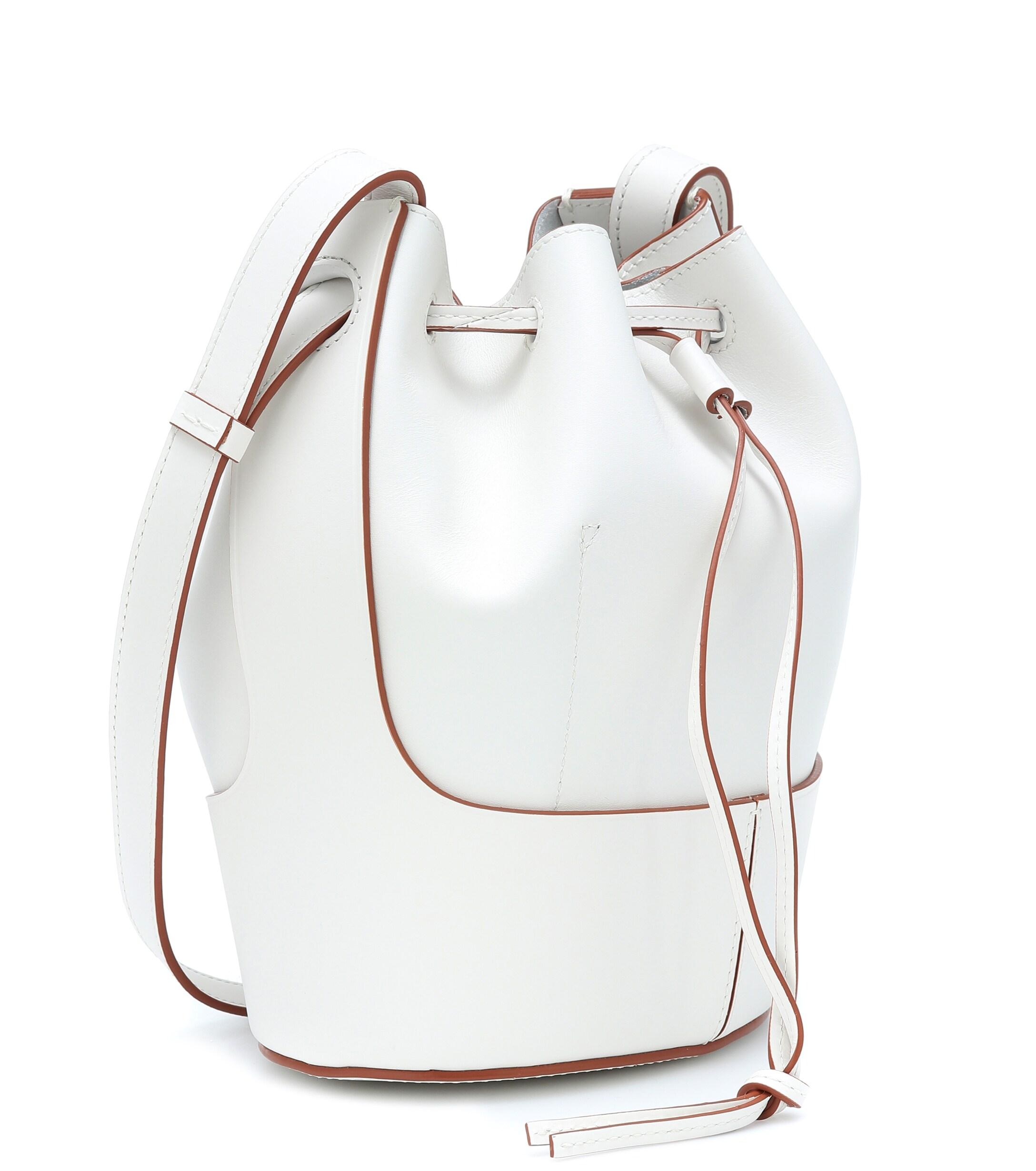 Loewe White Balloon Small Leather Shoulder Bag