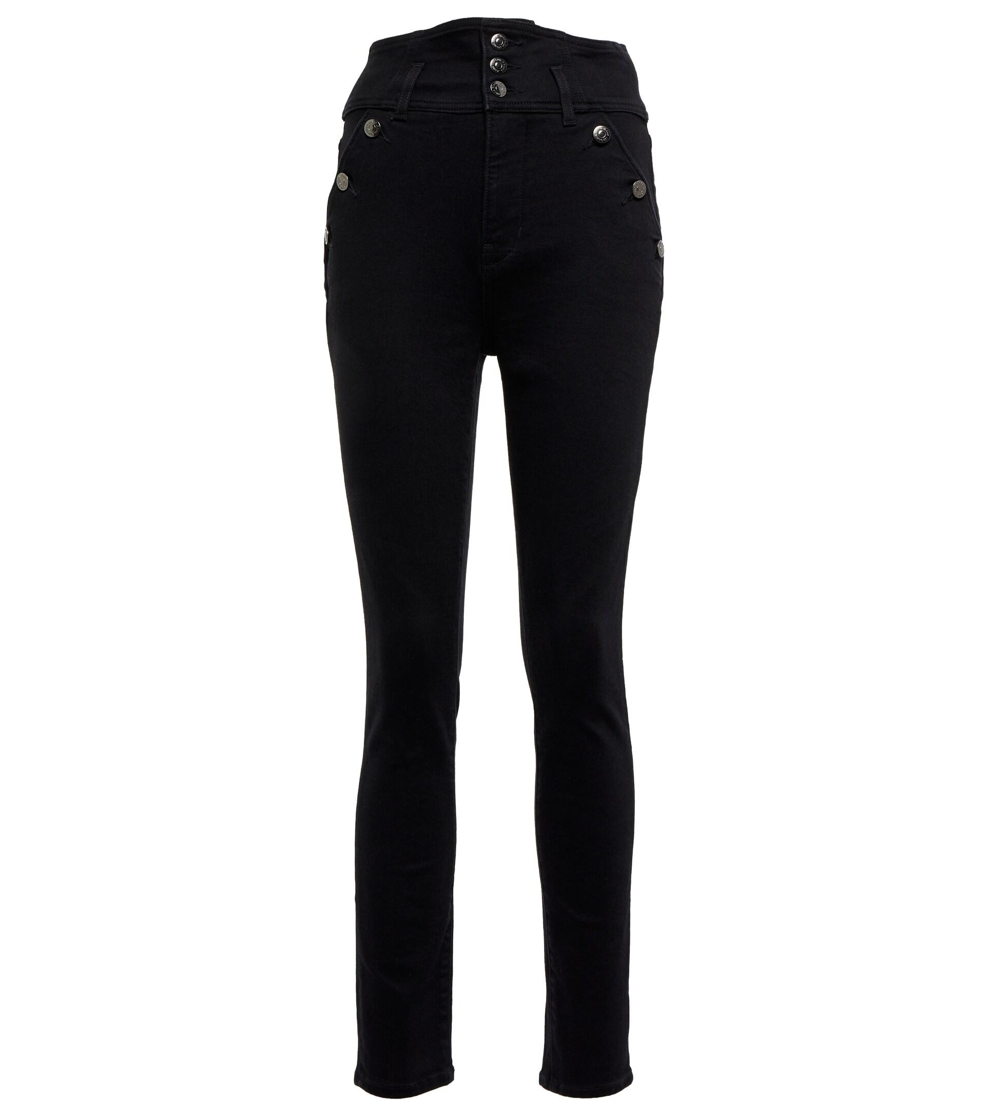 Veronica Beard Jossie High-rise Skinny Jeans in Black | Lyst