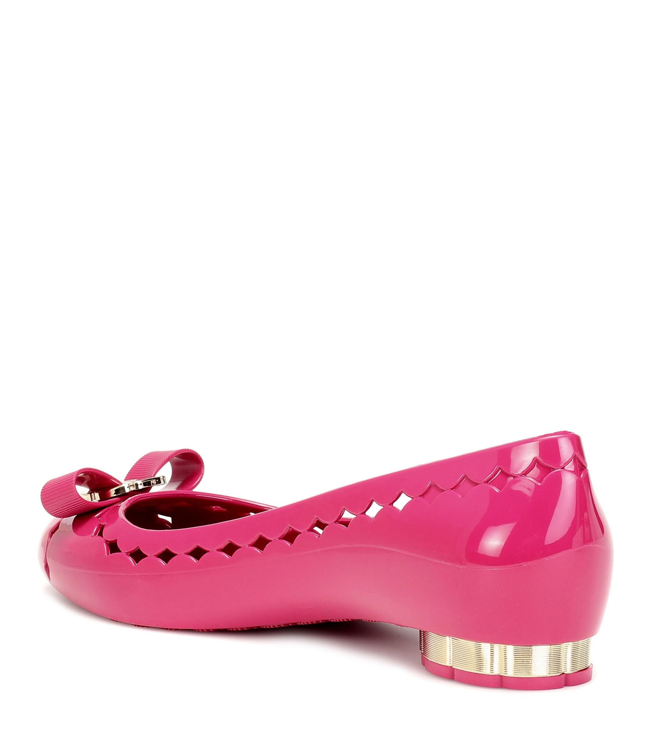 ferragamo jelly flats