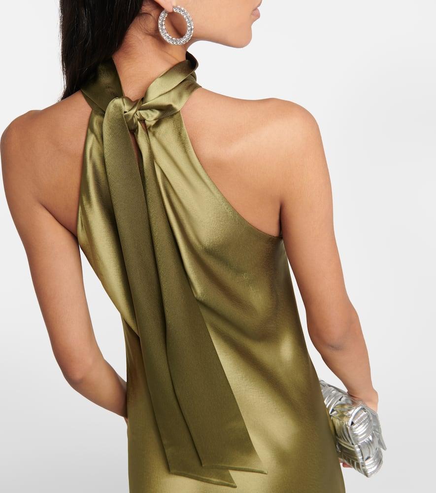 Galvan London Sienna Satin Gown in Green | Lyst Galvan London Sienna Satin Gown in Green | Lyst