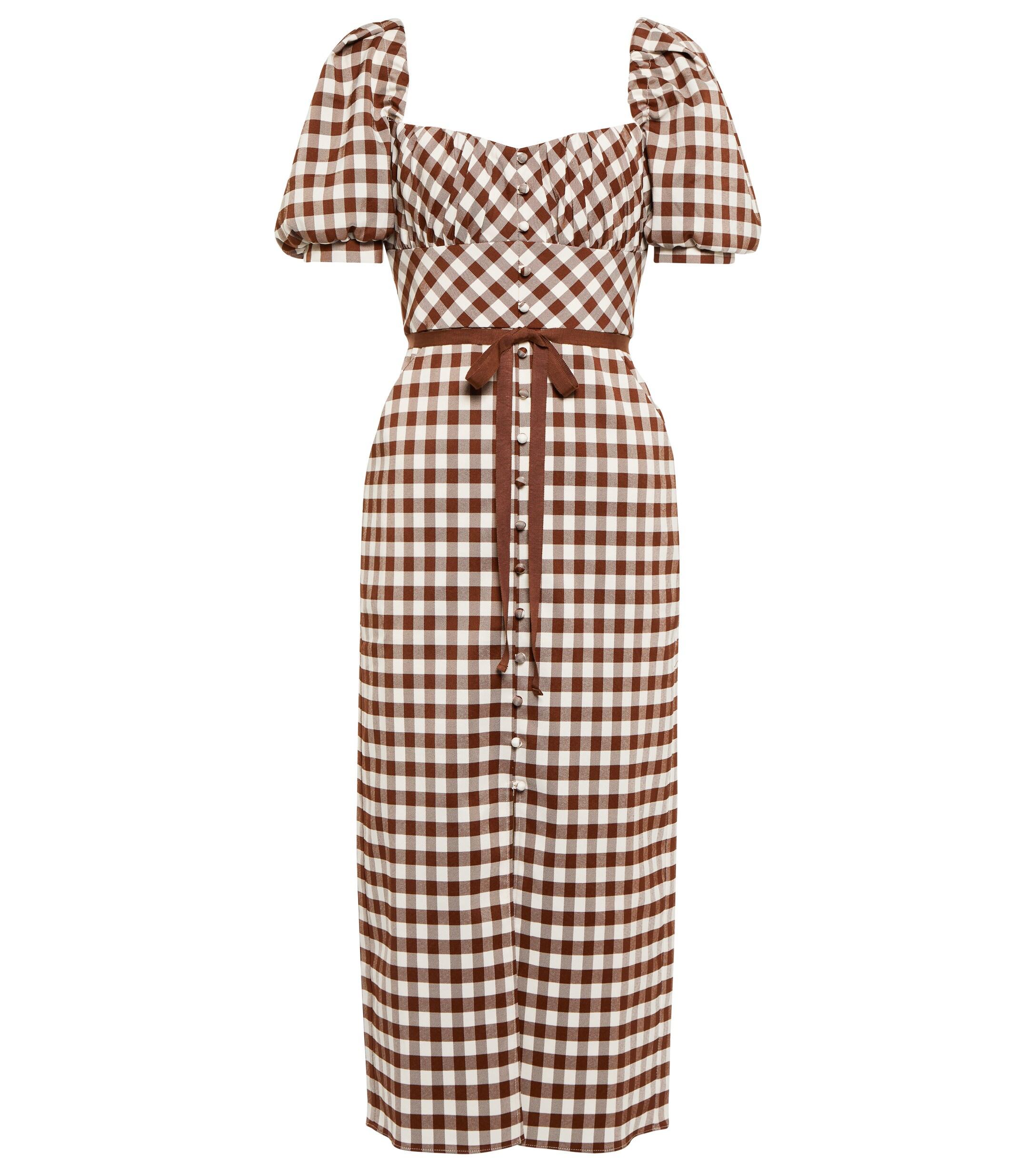Self portrait gingham best sale dress