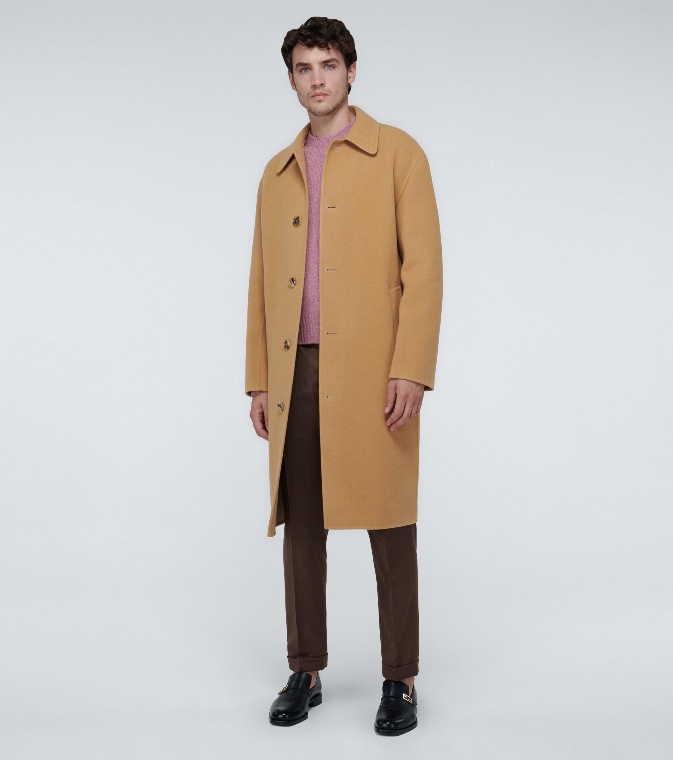 JW Anderson Wool Overcoat in Beige (Natural) for Men - Lyst