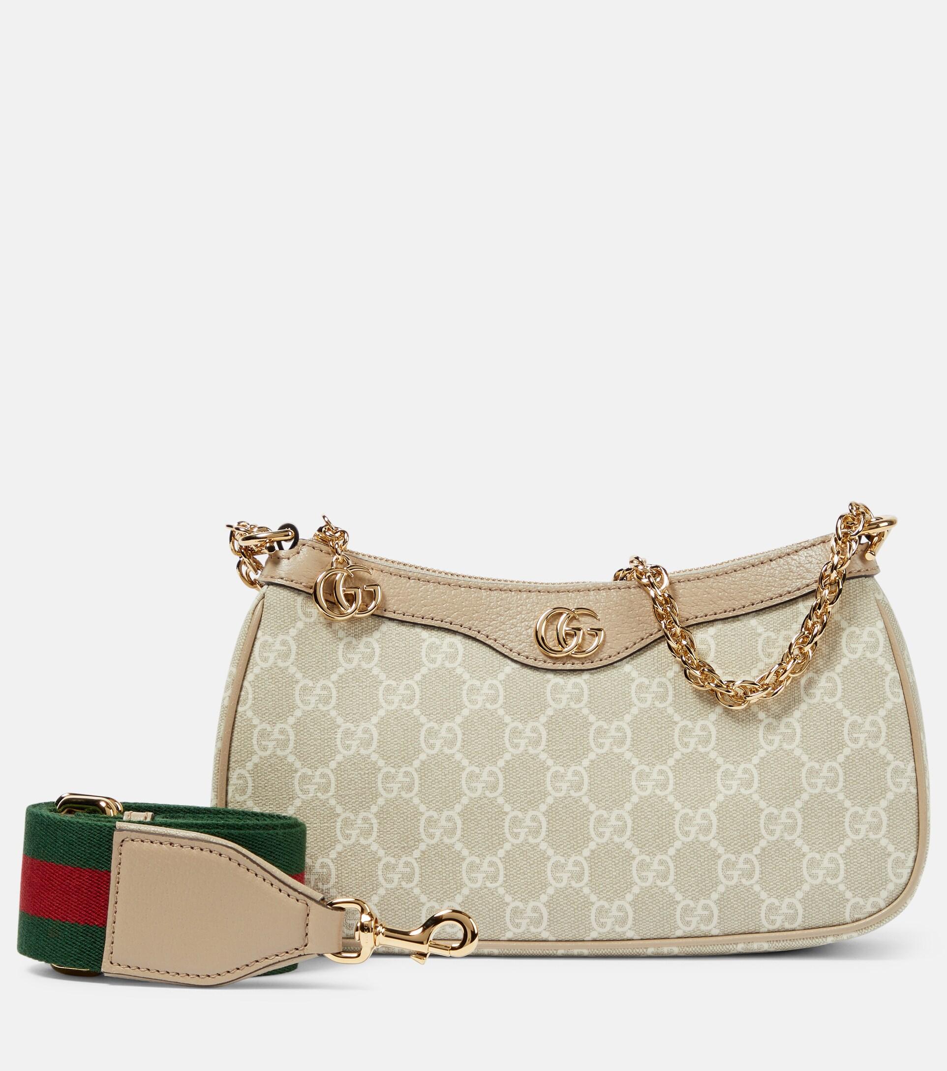 Gucci Ophidia Small GG Canvas Shoulder Bag in Natural