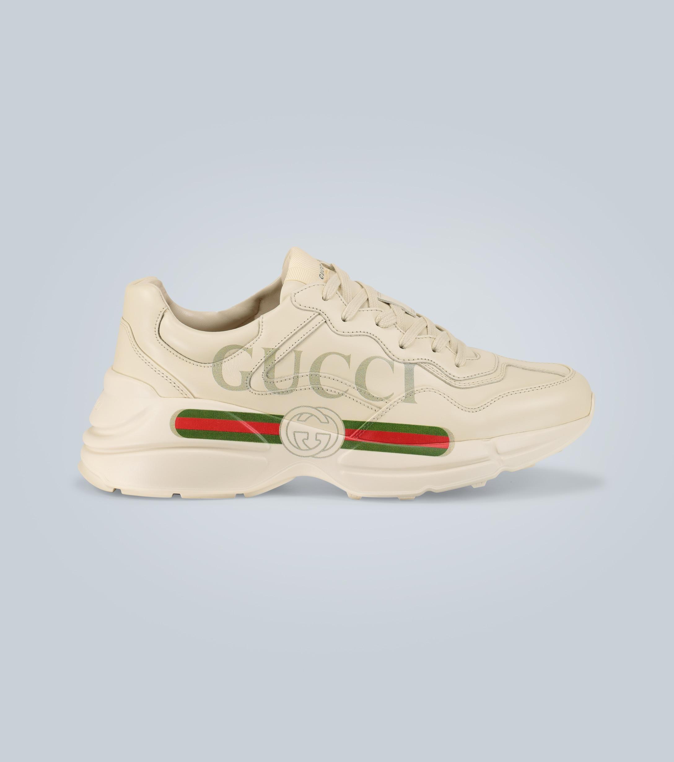 gucci rhyton logo sneakers