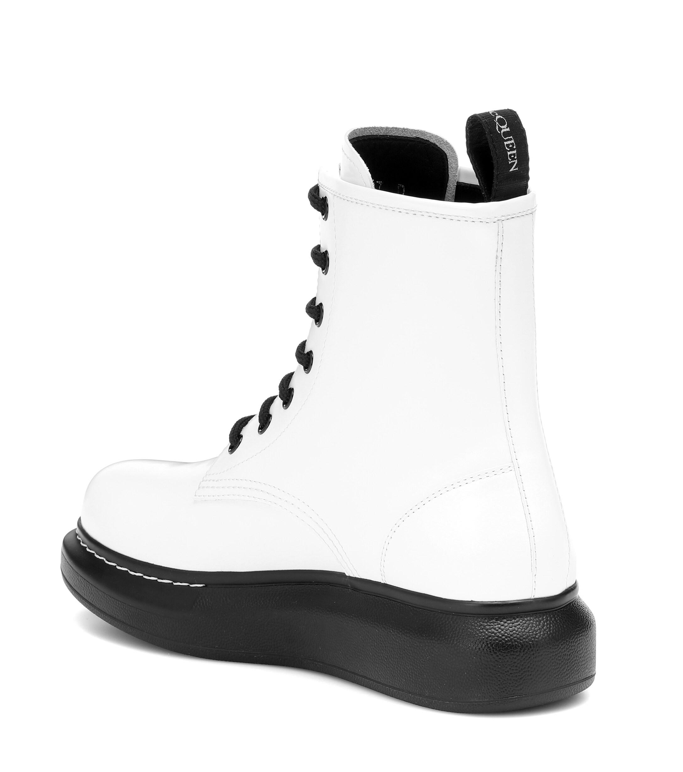alexander mcqueen white boots