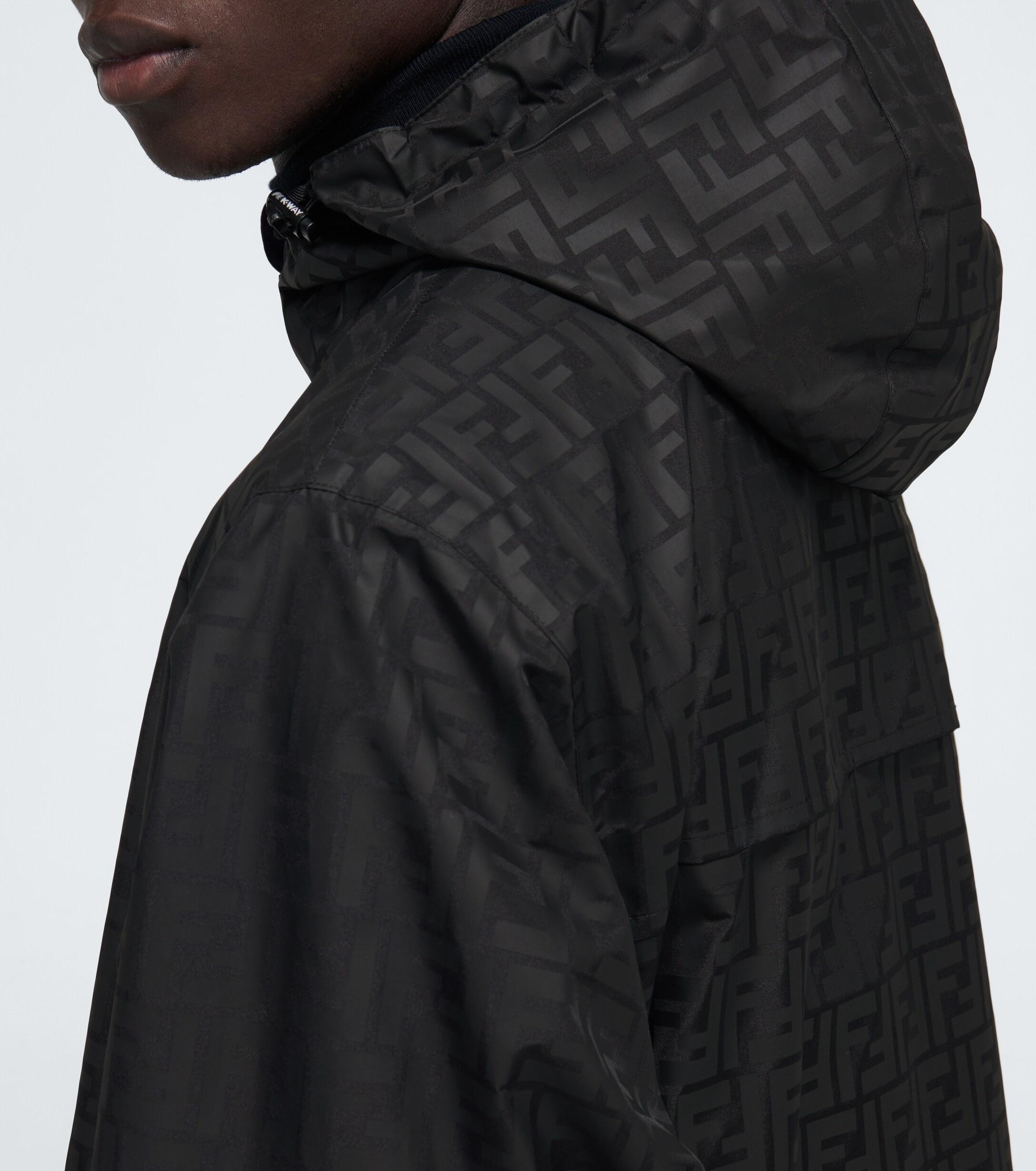 Fendi X K way Windbreaker Jacket in Black for Men Lyst UK